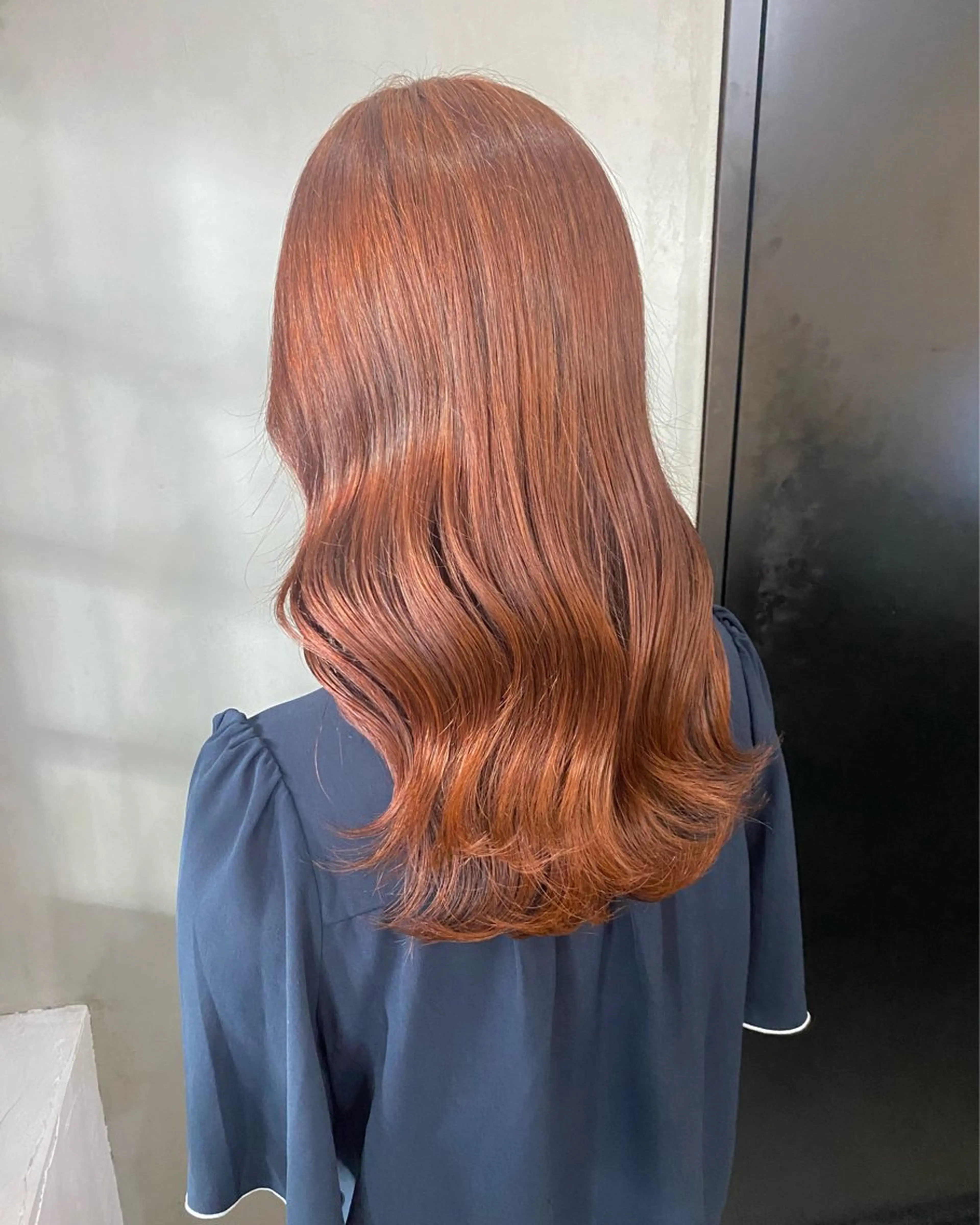 ロング カラー オレンジ ✨メンズ縮毛モデル 募集✨イブキのヘアスタイル