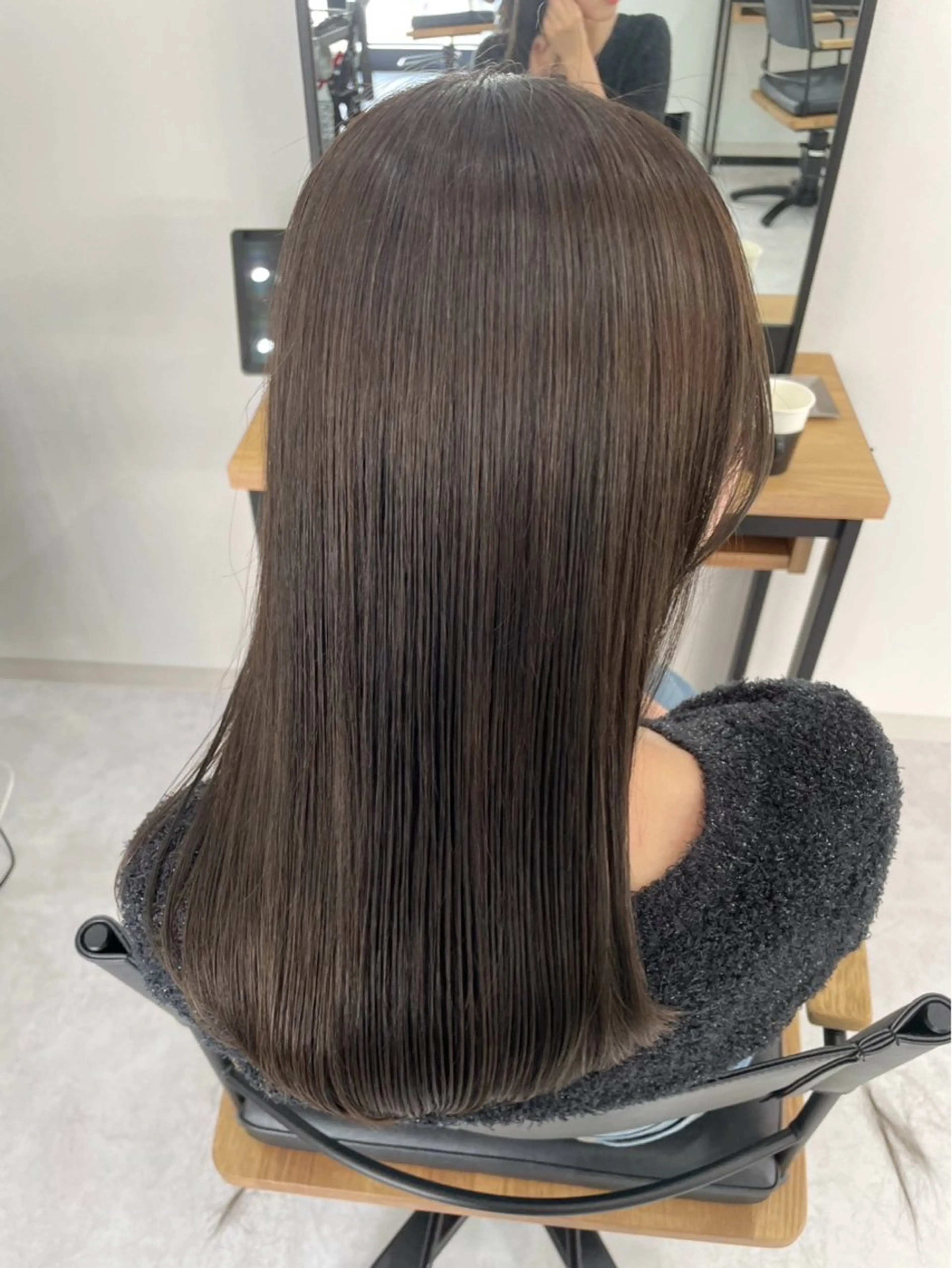ロング ショートボブ ボブ ハイライト レイヤーカット 縮毛矯正 縮毛矯正 ULu. 岡山駅店 髪質改善トリートメント＆ハイトーンカラー所属・SUZU/岡山/矯正 ハイトーン/レイヤーのヘアスタイル