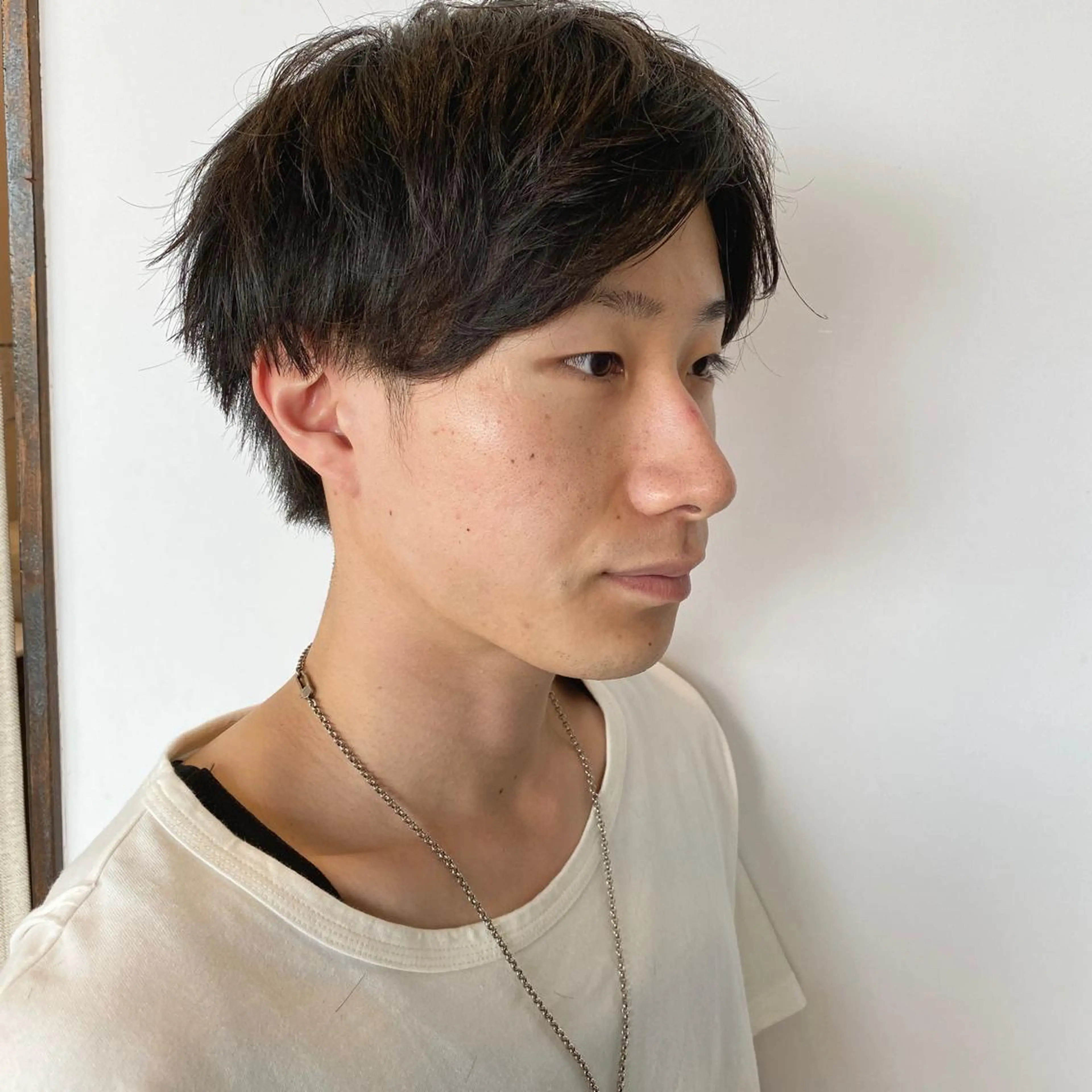 メンズ センターパート カット 高橋 舟太郎のヘアスタイル