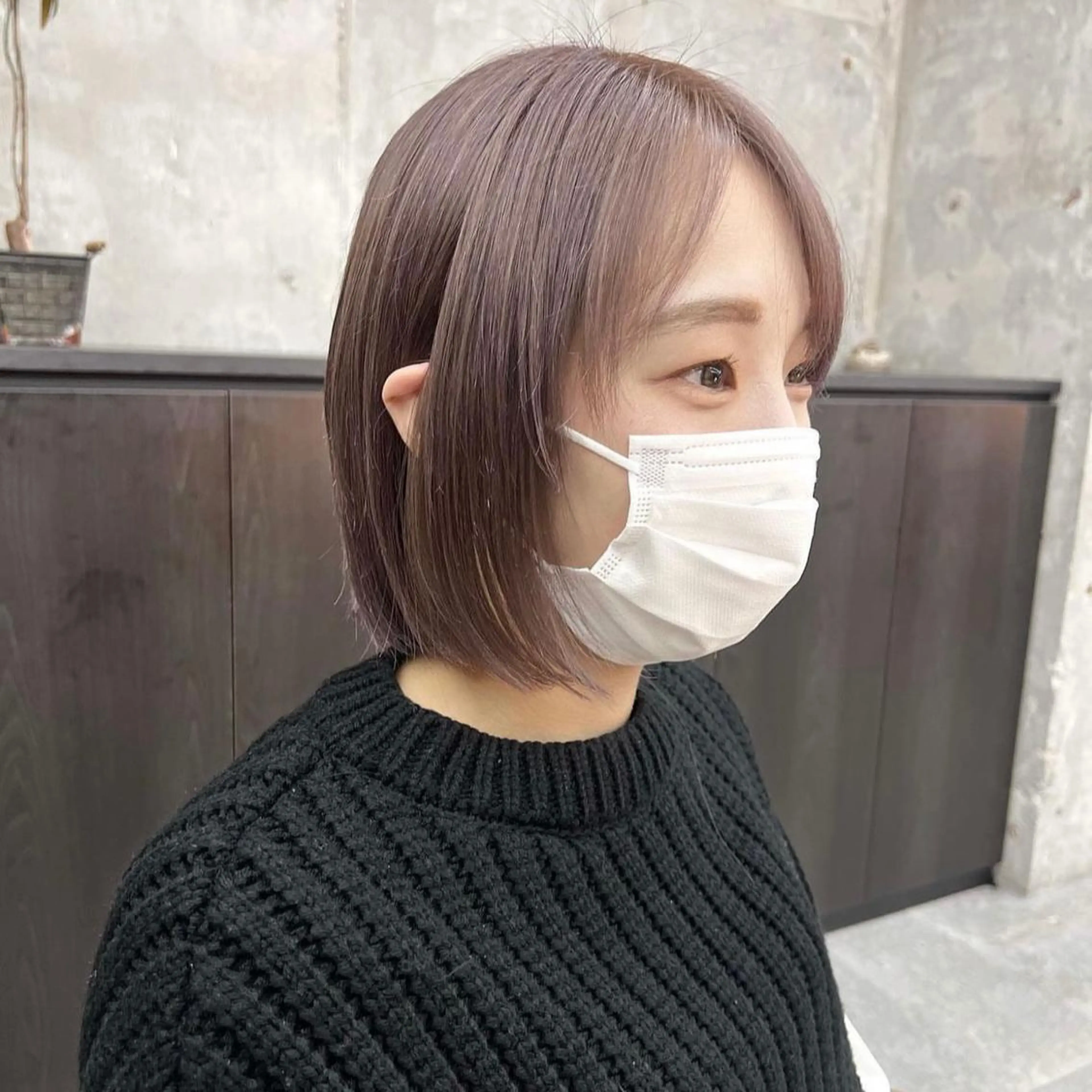 ミディアム カラー ベージュカラー ピンクカラー シルバー シルバーベージュ カット ヘアカラー 韓国 /男女🆗 細江　美紅のヘアスタイル