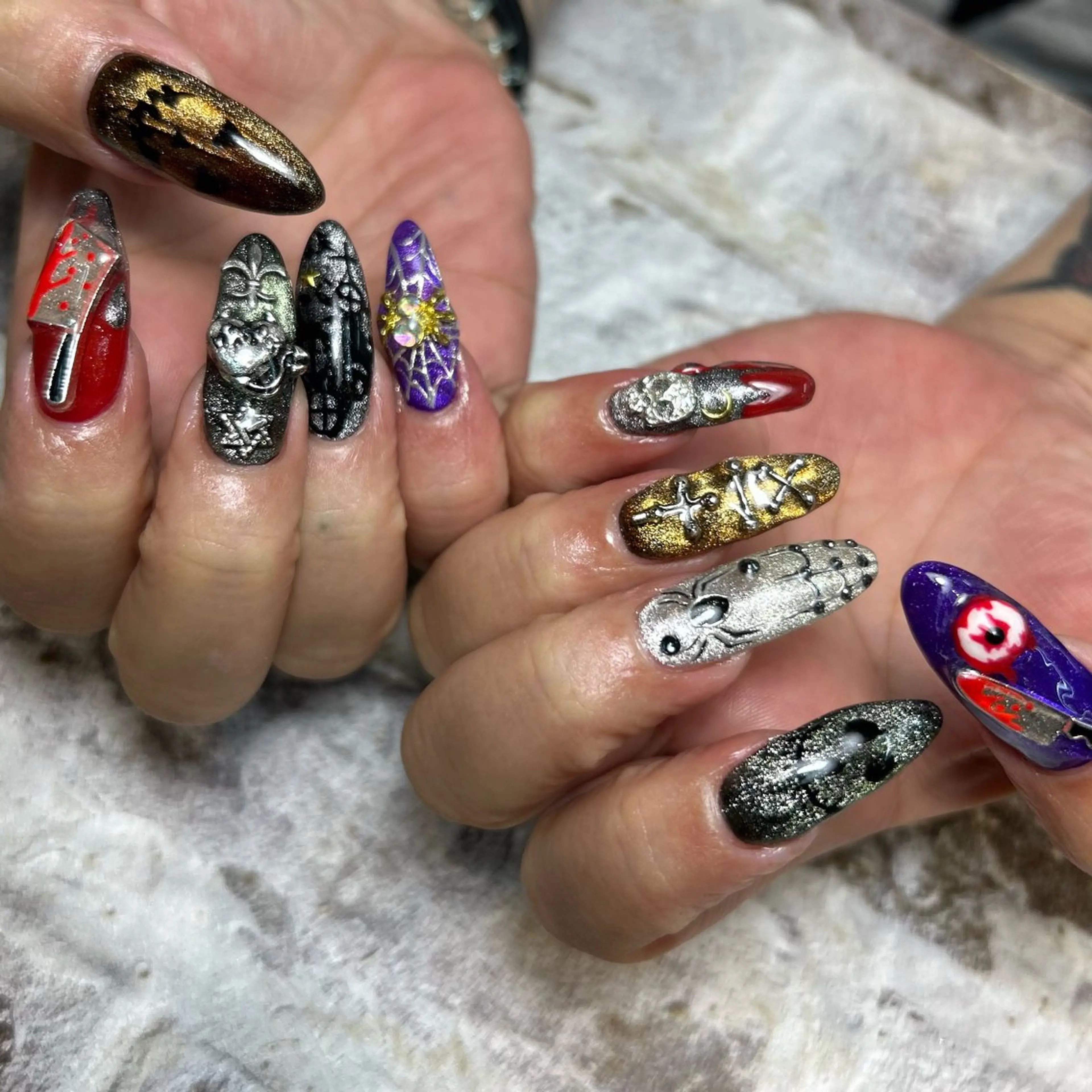ネイル ハロウィン ネイルサロンmuumii所属・東十条muumii ネイルまつ毛のネイルデザイン