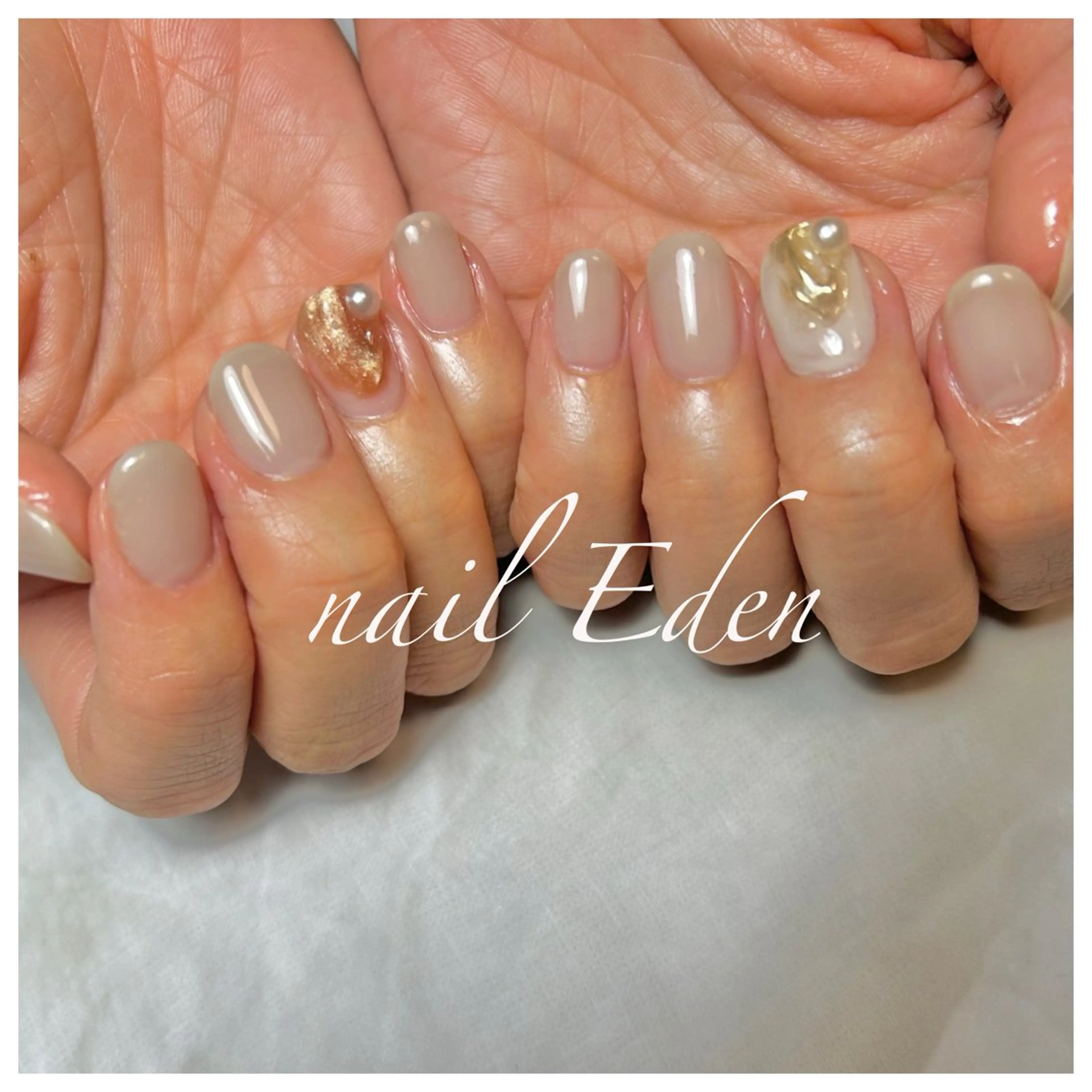 ネイル シンプルネイル ハンドネイル ハンドケア Eden　private nail saron所属・Eden ♾️のネイルデザイン