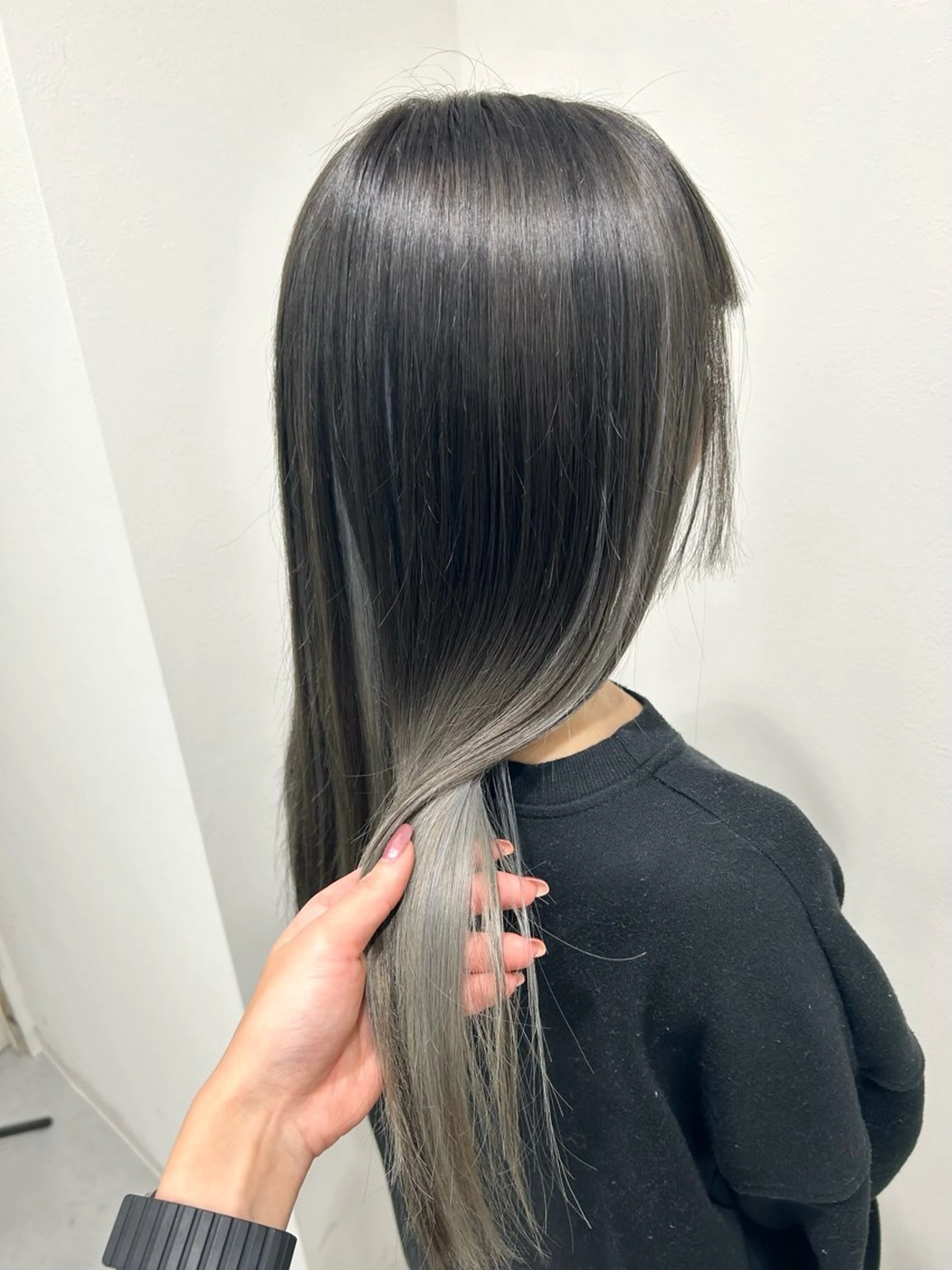 ロング カラー カット ヘアカラー トリートメント レイヤーカット韓国 暖色⭐︎KANAKOのヘアスタイル