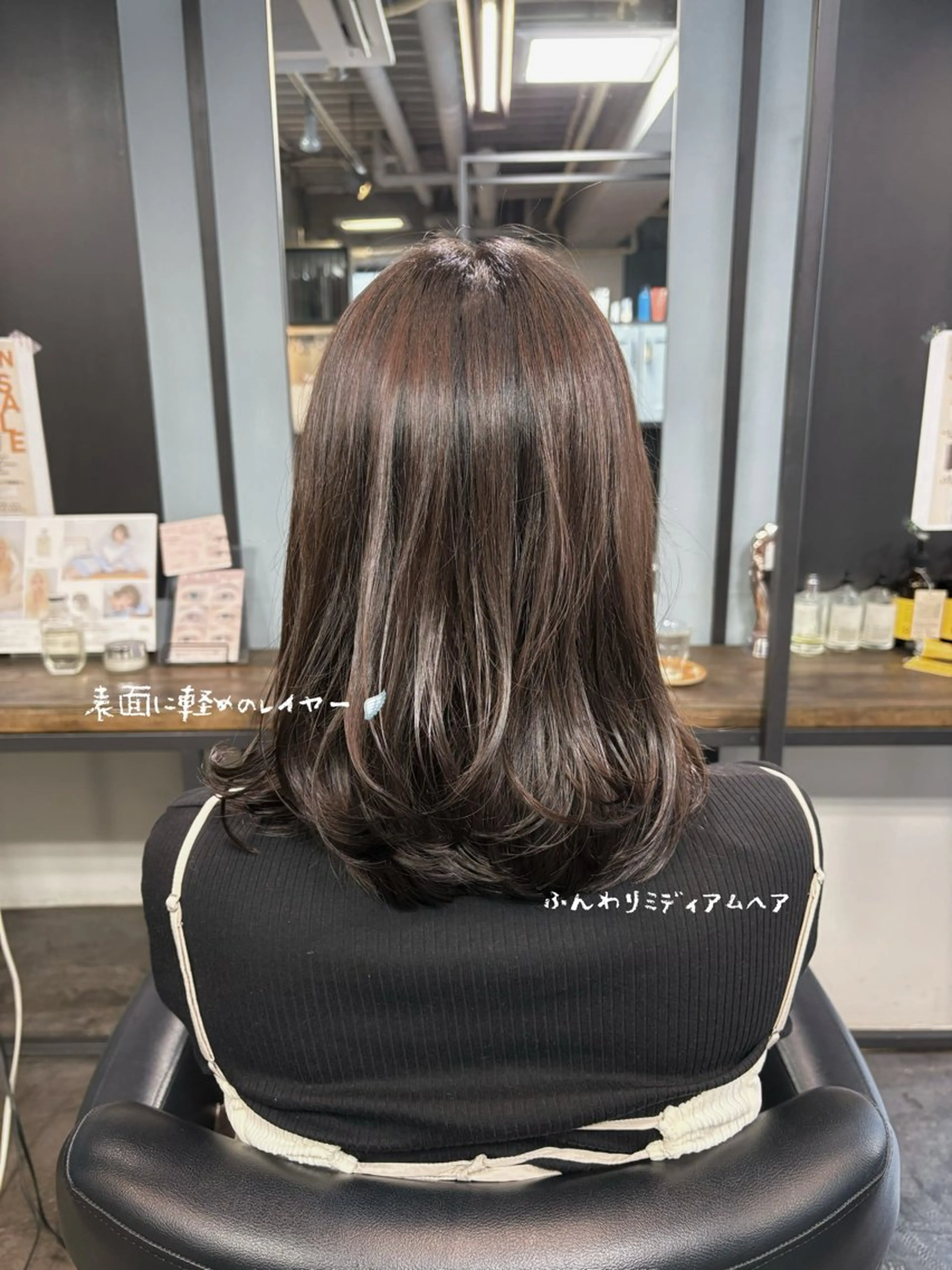 ミディアム カット ヘアカラー ユイカ🐮韓国ヘア/ 再現スタイルのヘアスタイル