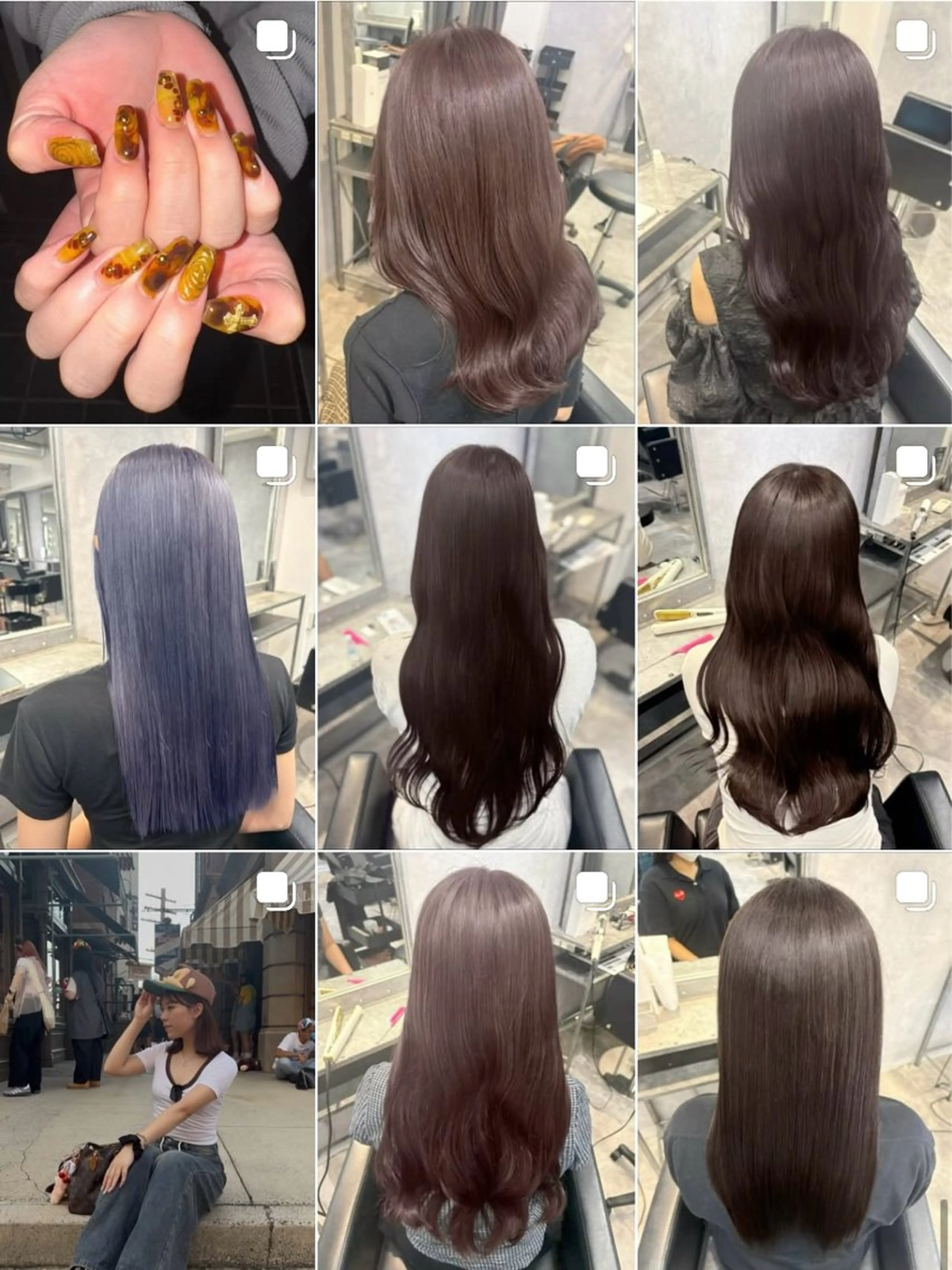 ロング ヘアカラー 透明感カラー × ハイトーン さきのヘアスタイル