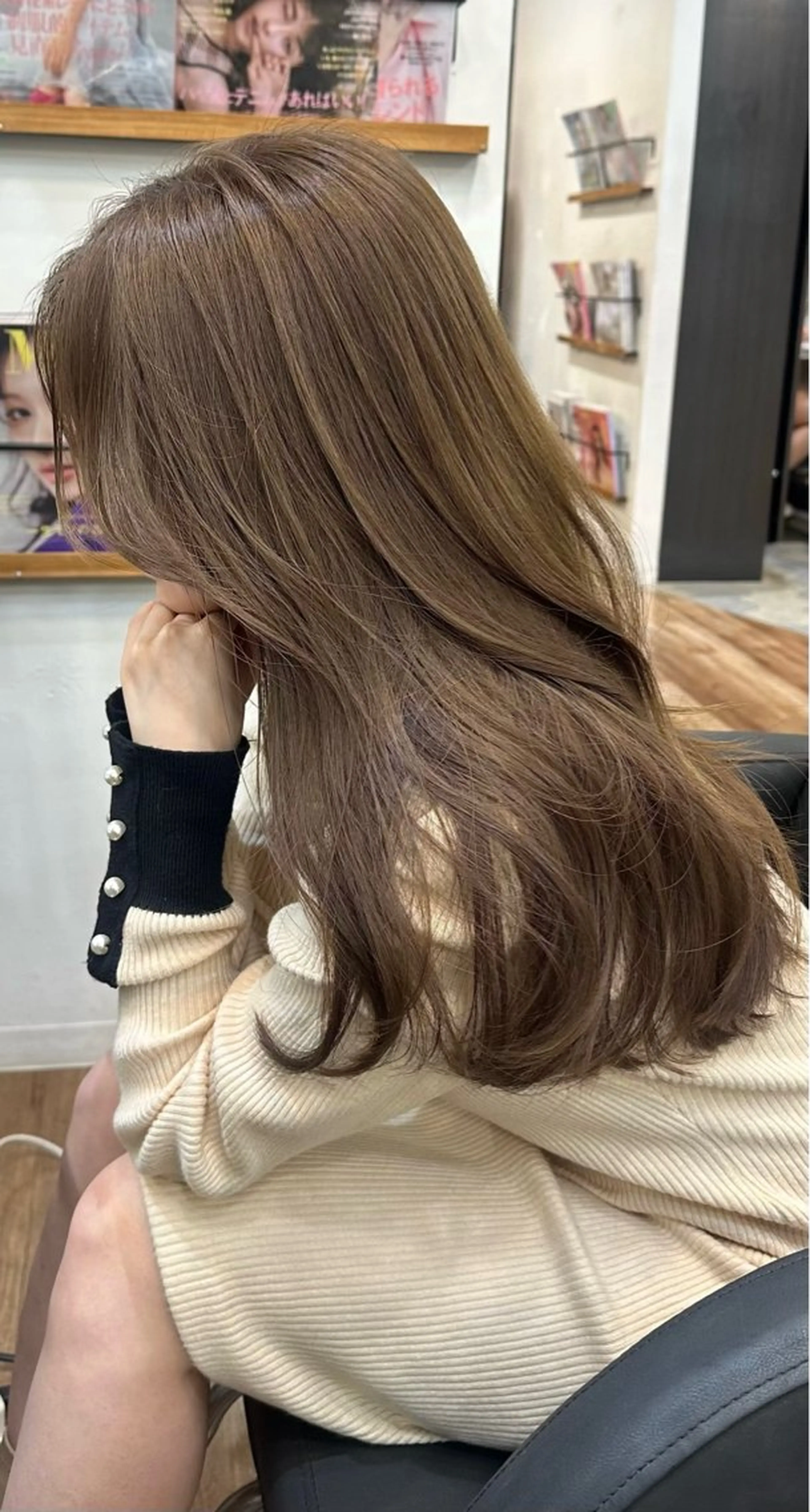ロング はせがわこもも/ 暗髪/髪質改善のヘアスタイル