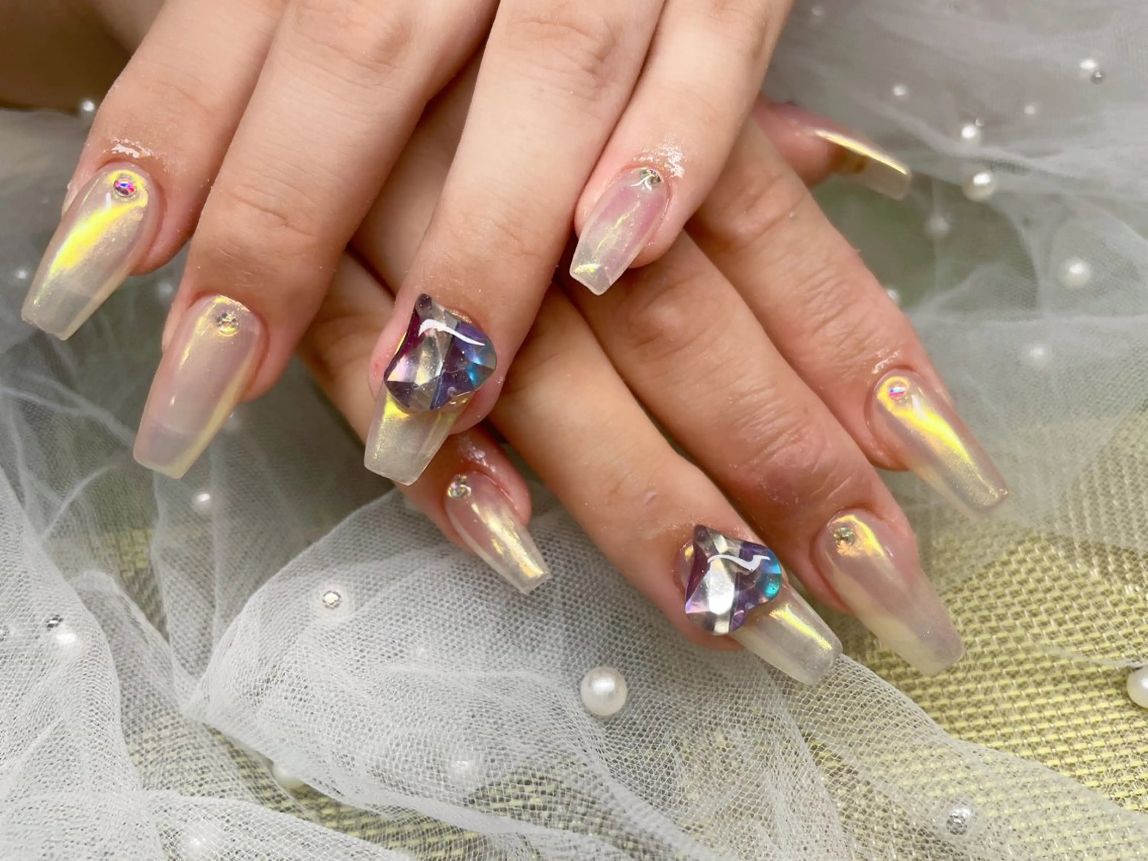 ネイル ミラーネイル シンプルネイル ネイルチップ More Glam渋谷店のネイルデザイン