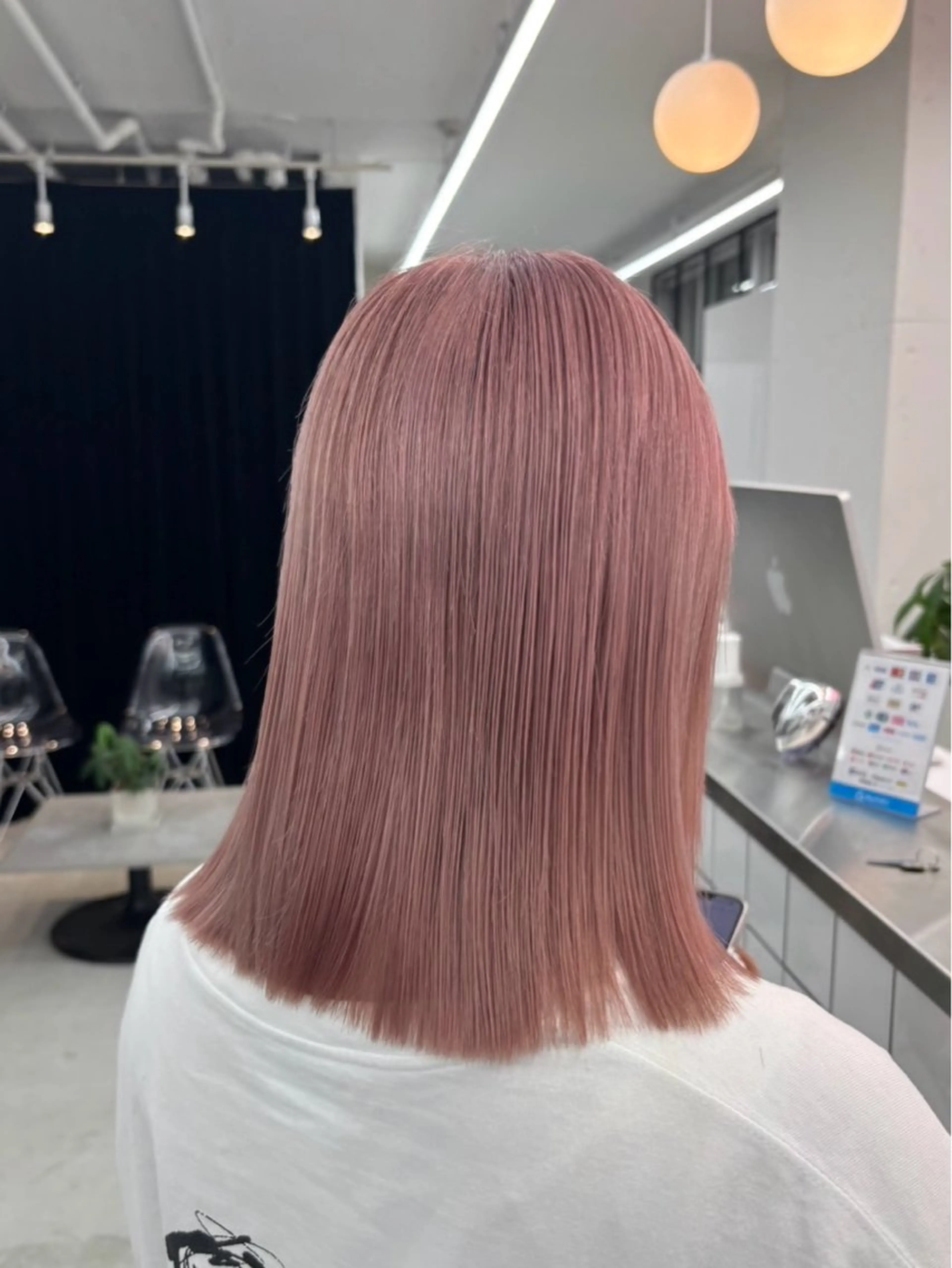 ミディアム カラー ベージュカラー ブリーチ ピンクカラー ピンクベージュ ヘアカラー トリートメント 🌟ゆりあ🌟 JILLSTUDIOのヘアスタイル