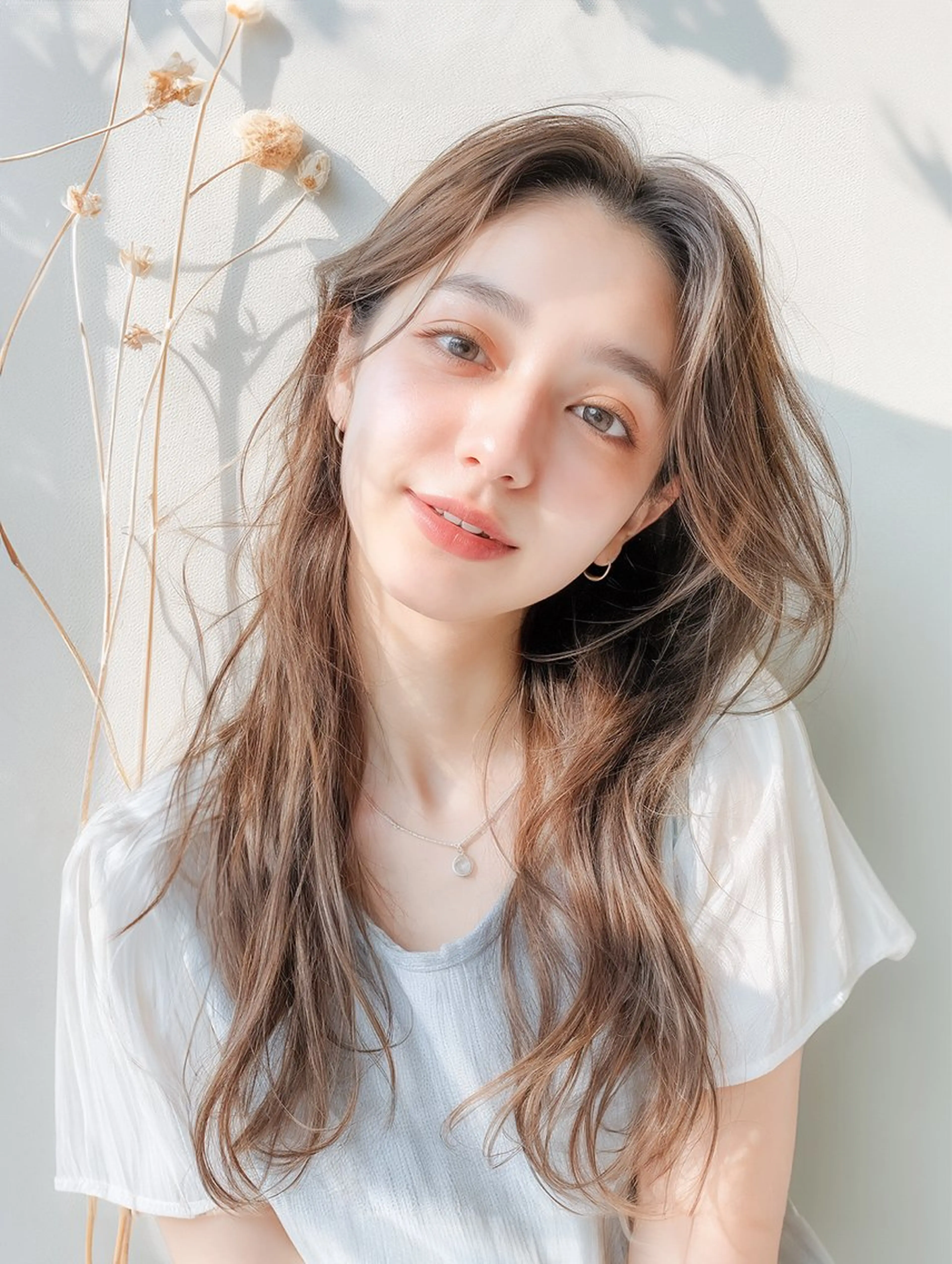 ミディアム カラー カット ヘアカラー トリートメント neon  hair亀戸店所属・🌈neonhair 透明感✨カラー🌈のヘアスタイル