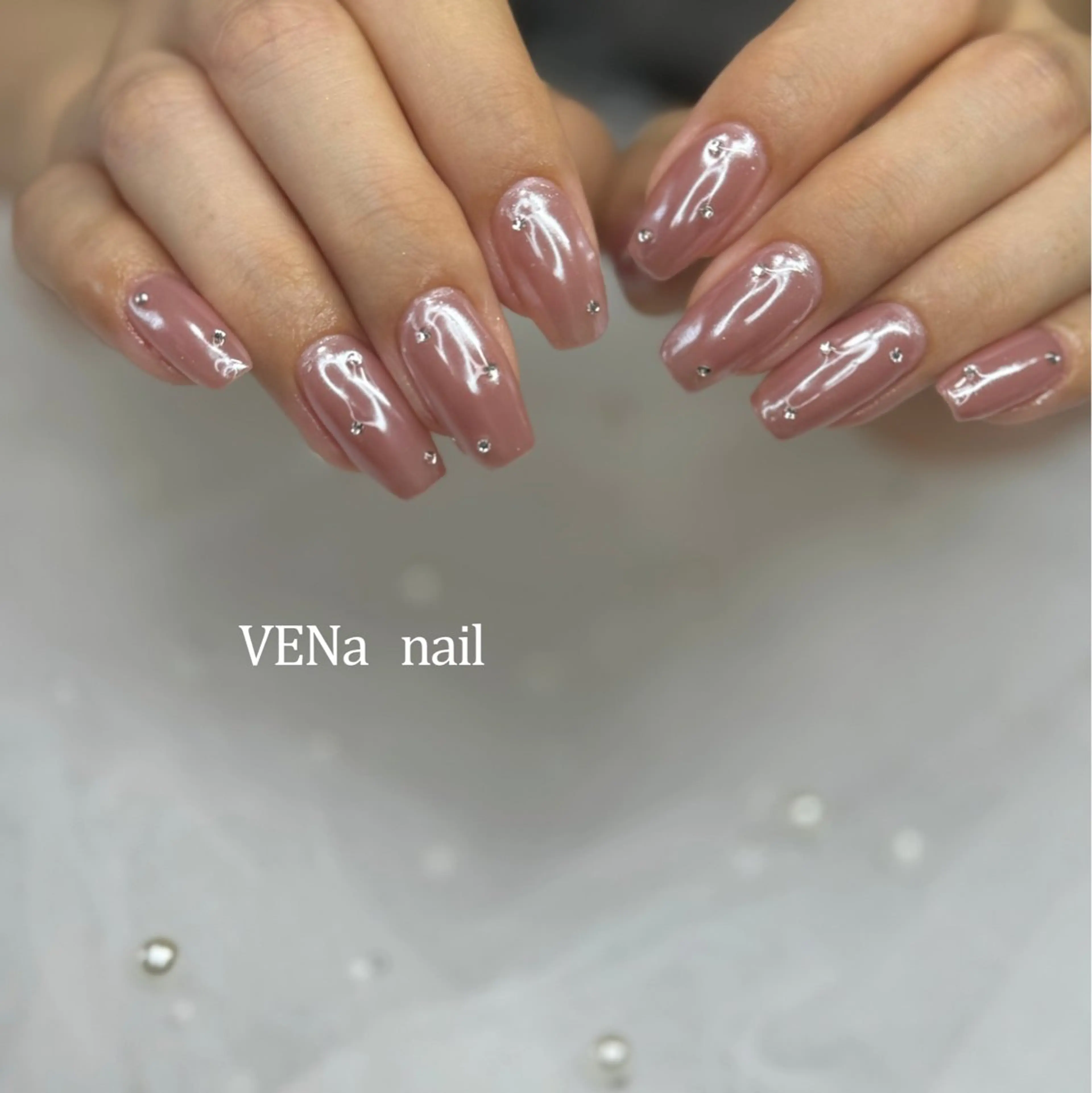 ネイル べっ甲ネイル フットネイル フレンチネイル ミラーネイル シンプルネイル VENa eye＆ nail salonのネイルデザイン