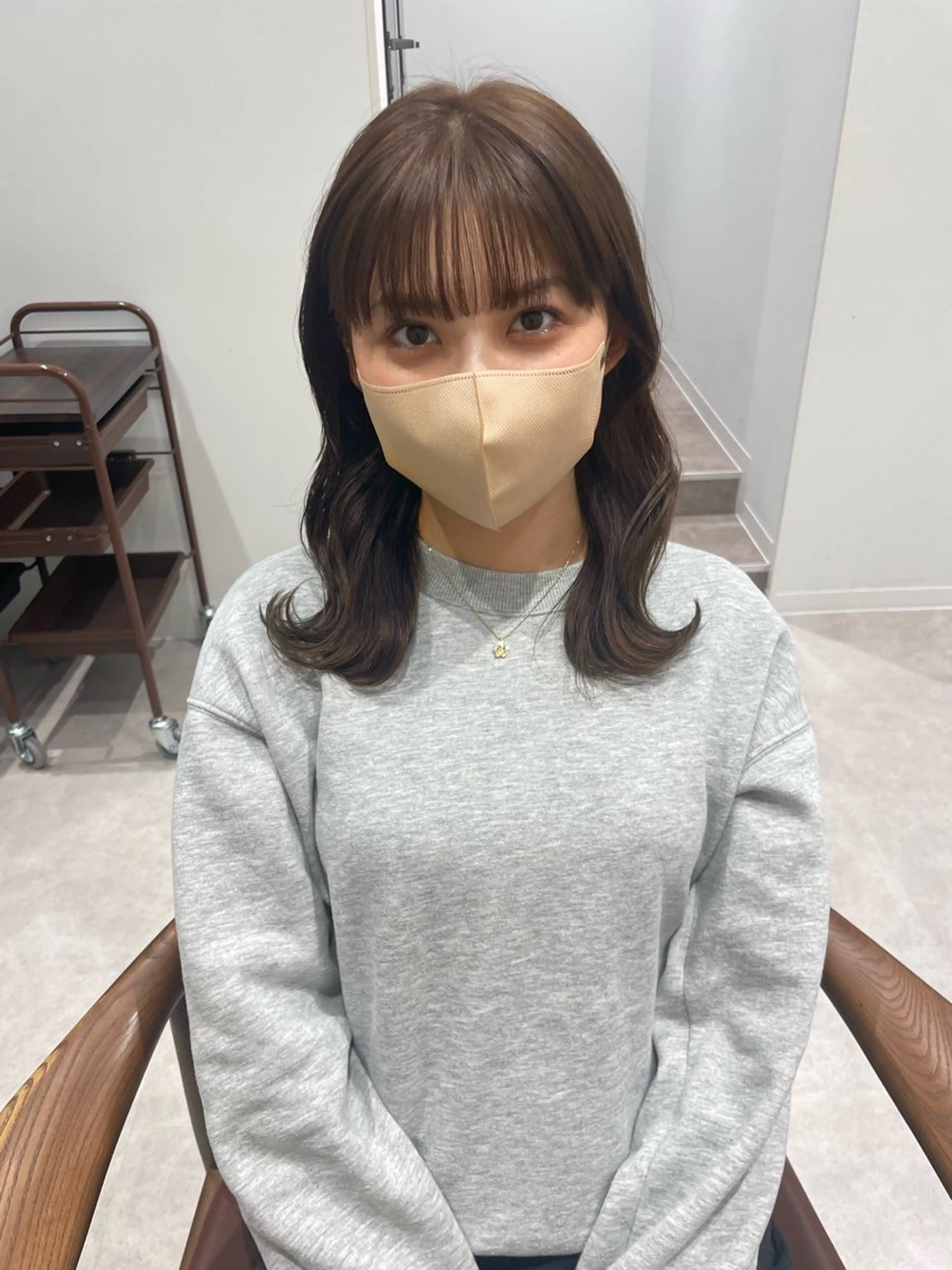 ミディアム カット ヘアカラー トリートメント 東京の技術を 京都で✂︎🕊️💖のヘアスタイル