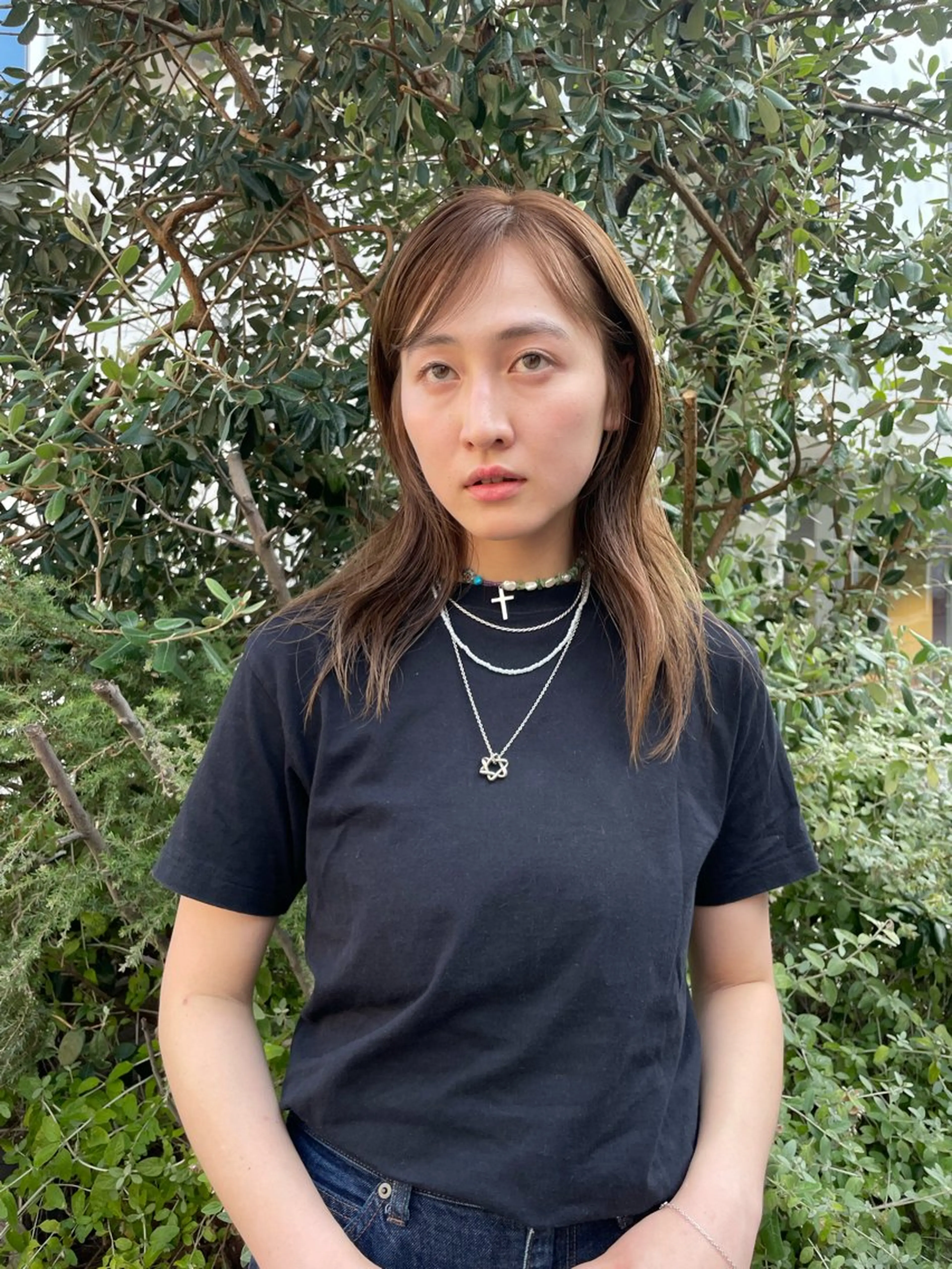セミロング カット 佐伯 和佳のヘアスタイル