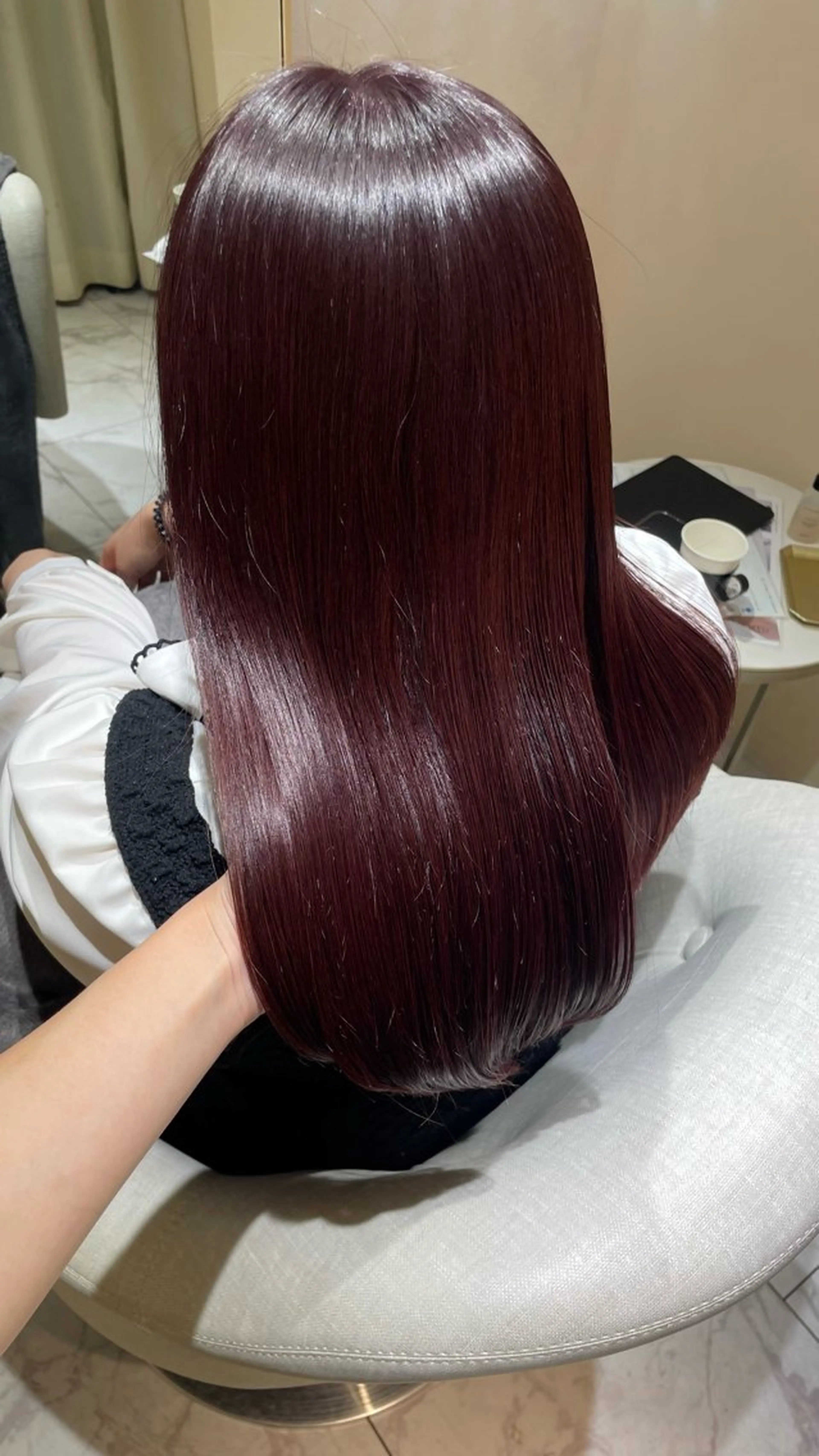 セミロング youres hair 日吉所属・マホ ꕀワンホンꕀガーリーのヘアスタイル
