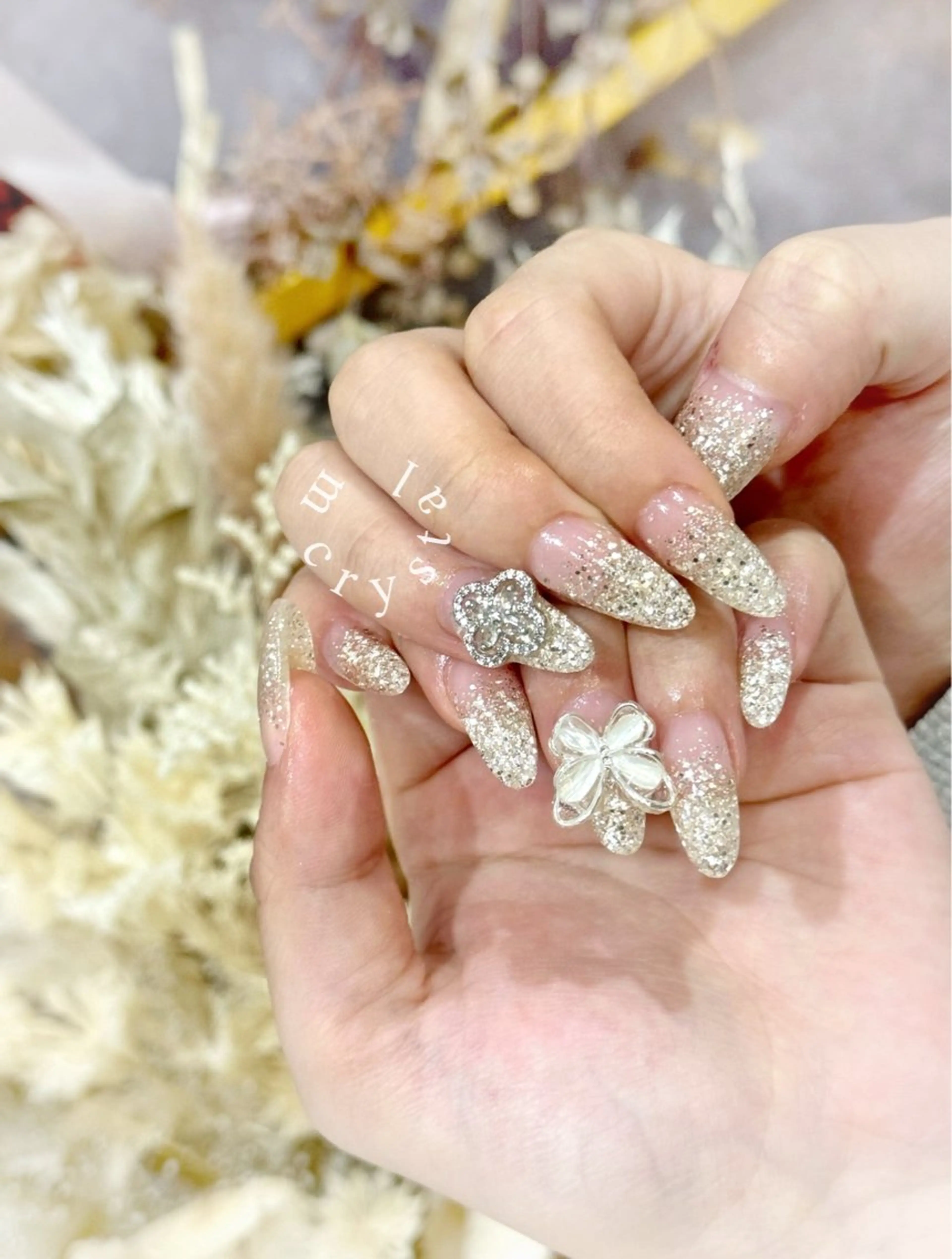 ✨研修生プラン✨【長さ出し/スカルプ】ラメグラデーション【丁寧ケア・オフ込】の写真