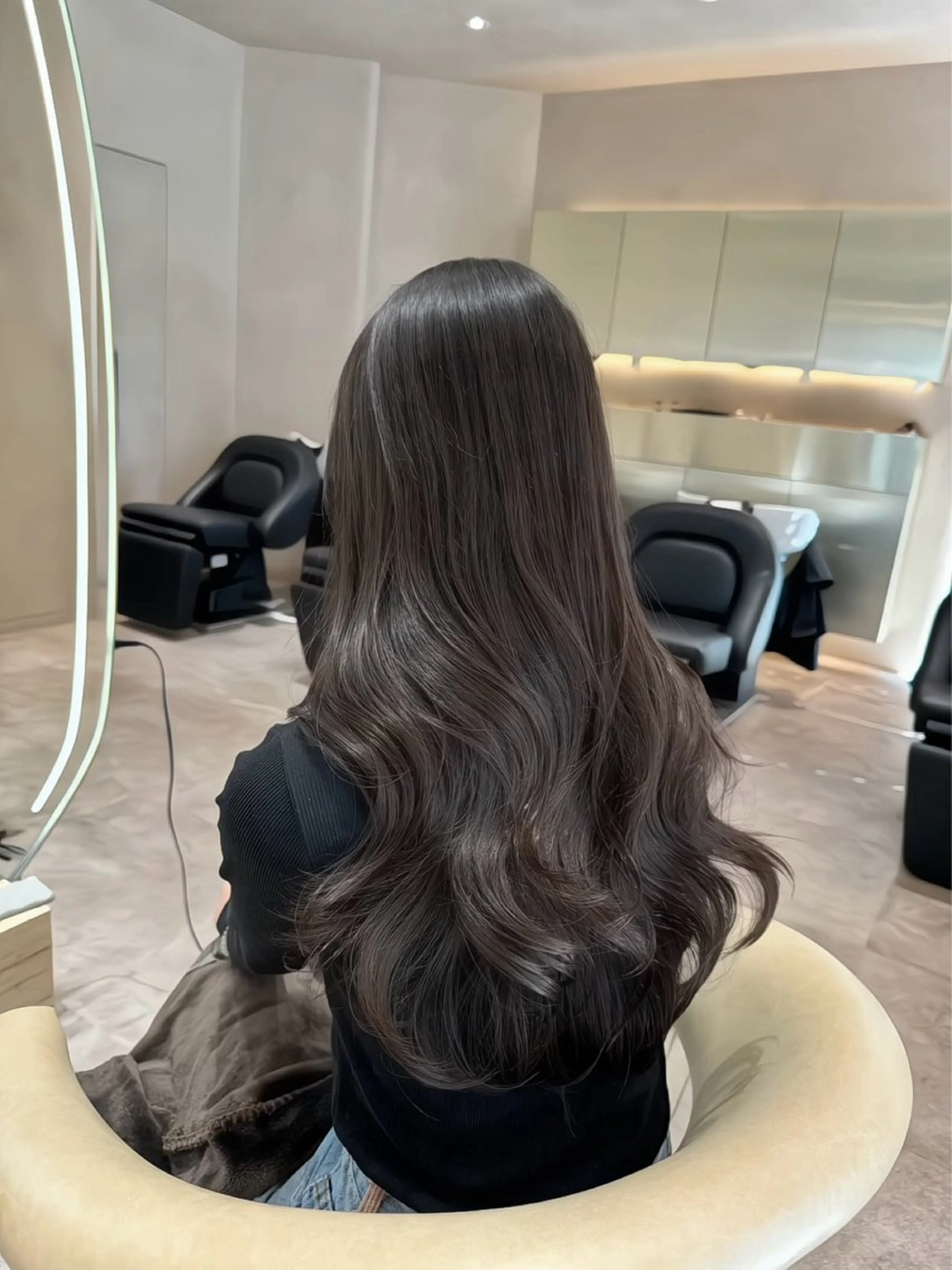 セミロング カット ヘアカラー トリートメント 1HAVANA所属・韓国ヘア/ベージュ カラー/髪質改善/涼のヘアスタイル
