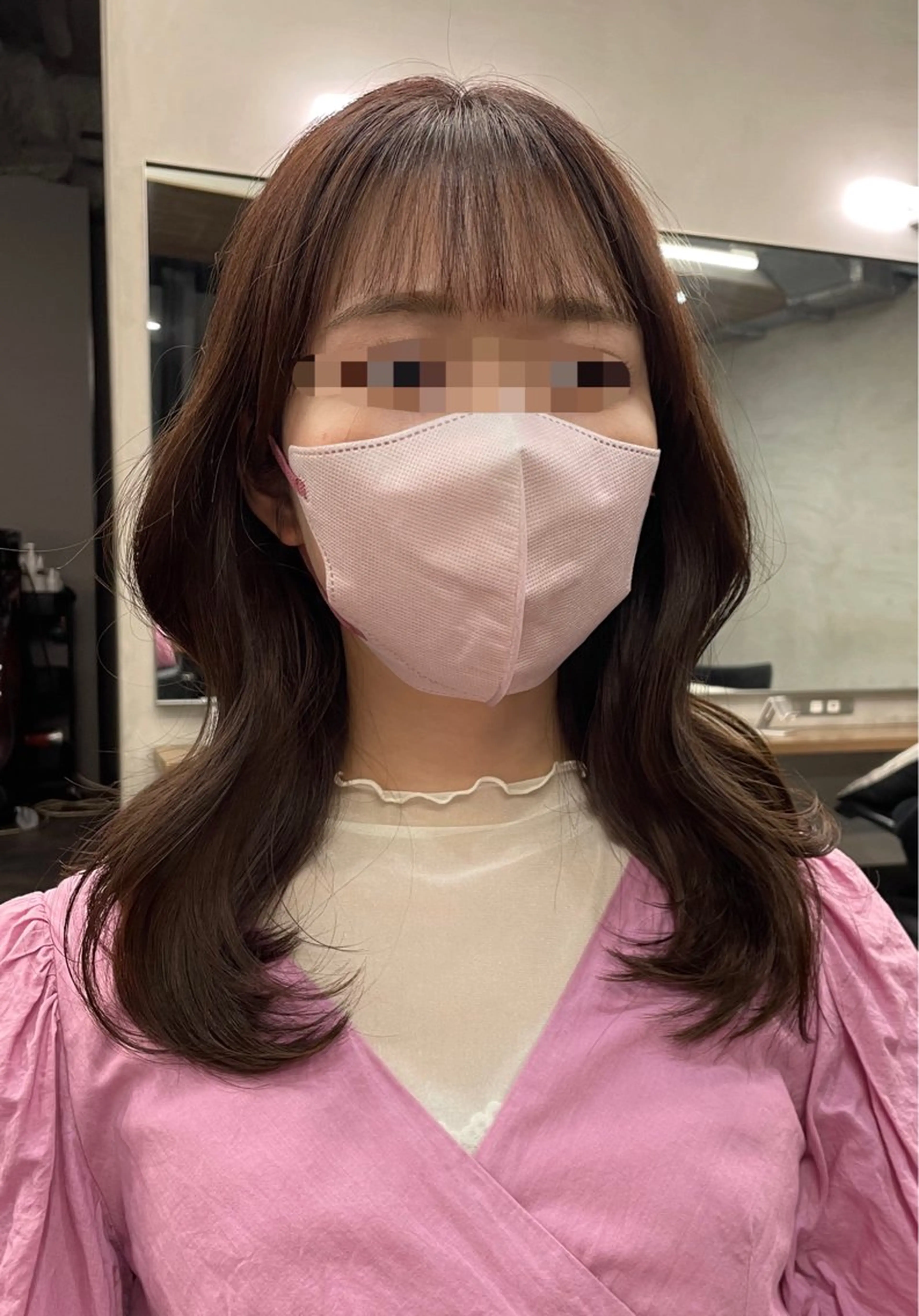 セミロング カット ヘアカラー トリートメント 韓国ヘア🦋レイヤー 小林優のヘアスタイル