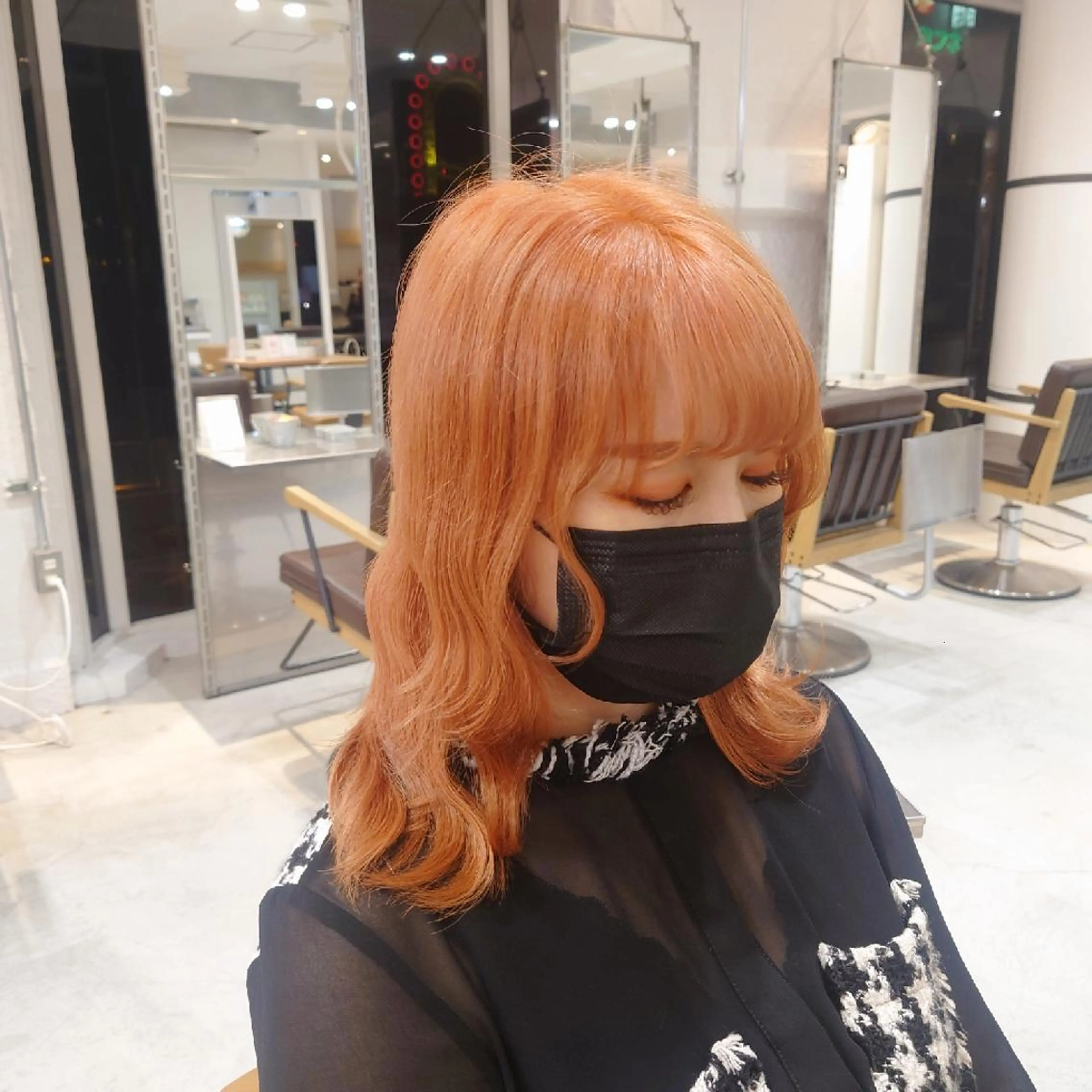 セミロング ヘアカラー トリートメント 艶髪✨ブリーチ職人 井手正康のヘアスタイル
