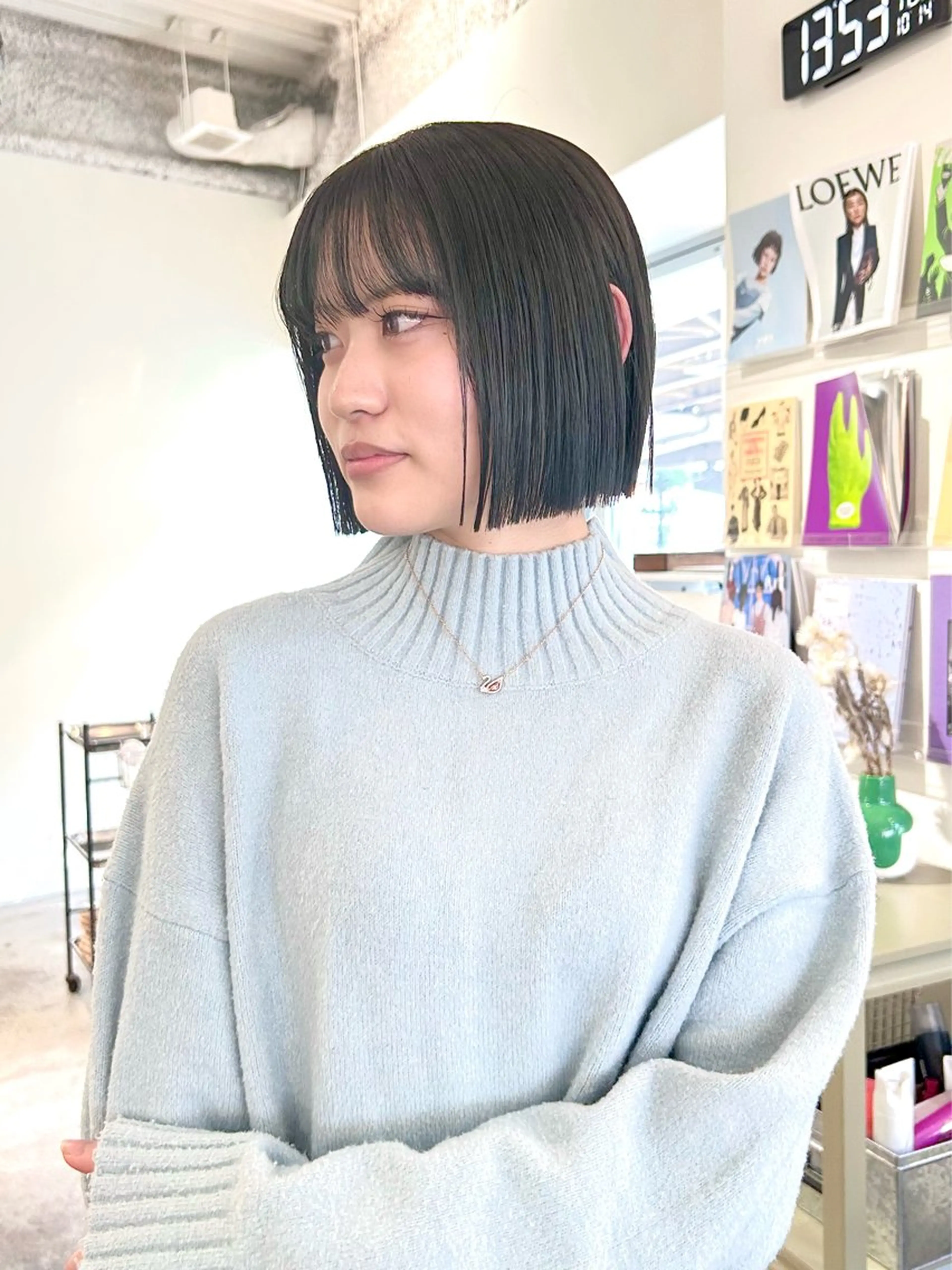 ショート ボブ カット 切りっぱなしボブ 大阪梅田/きょうかのヘアスタイル