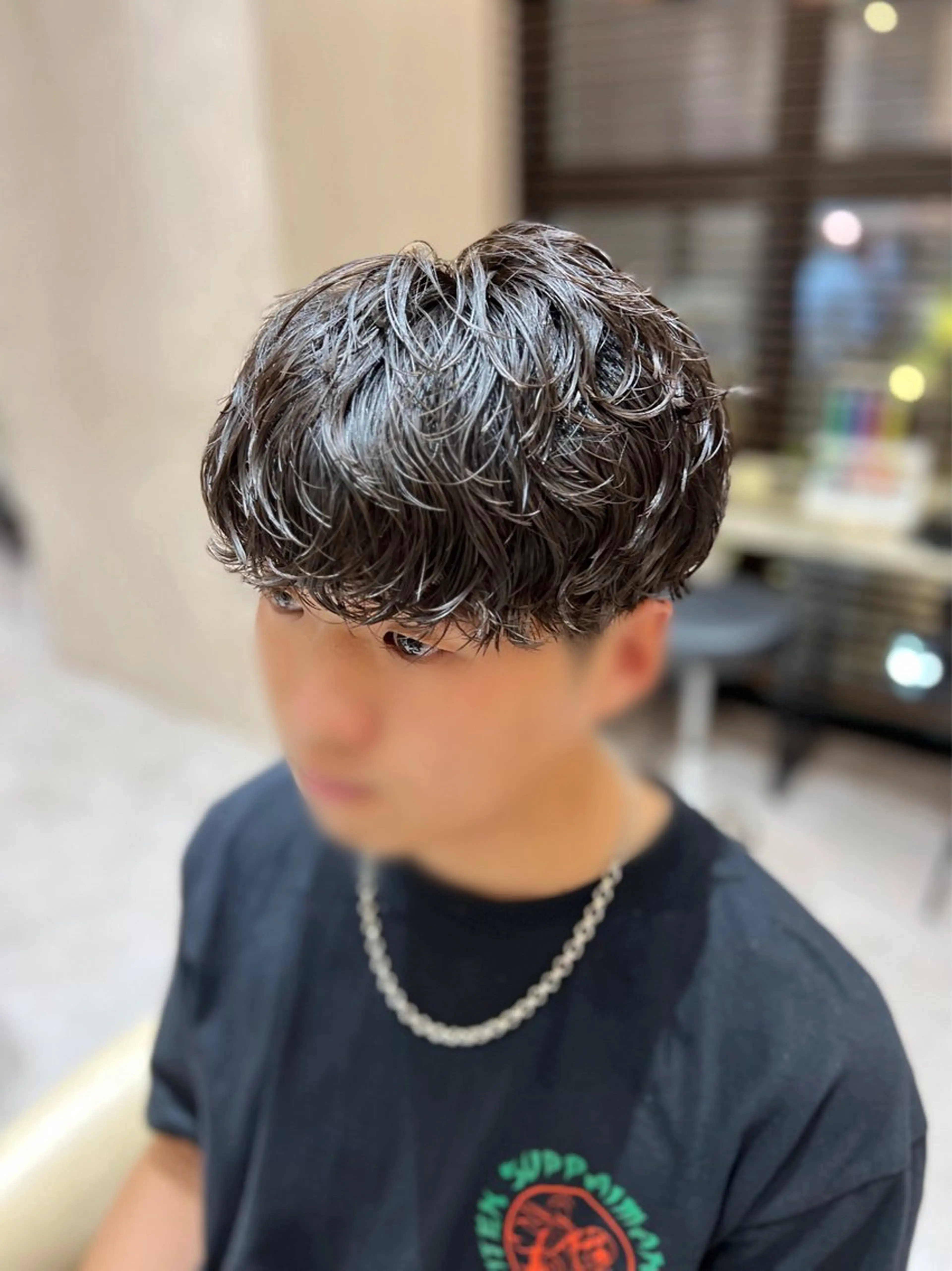 ショート パーマ メンズ カット パーマ トリートメント 波巻きスパイラルパー マ/シャドウパーマ駿のヘアスタイル