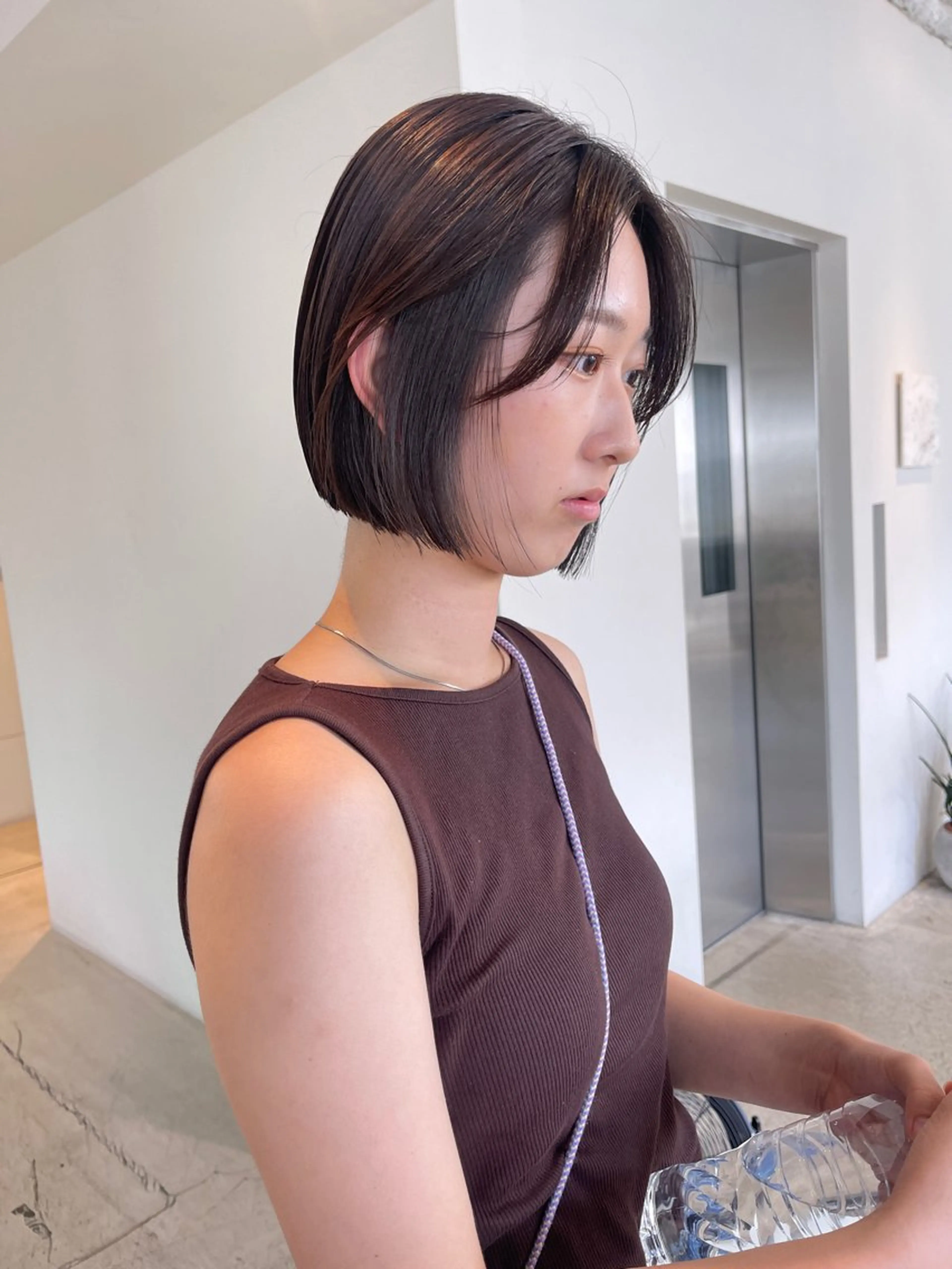 ショート カット ヘアカラー トリートメント oma　袮次金 鈴香のヘアスタイル