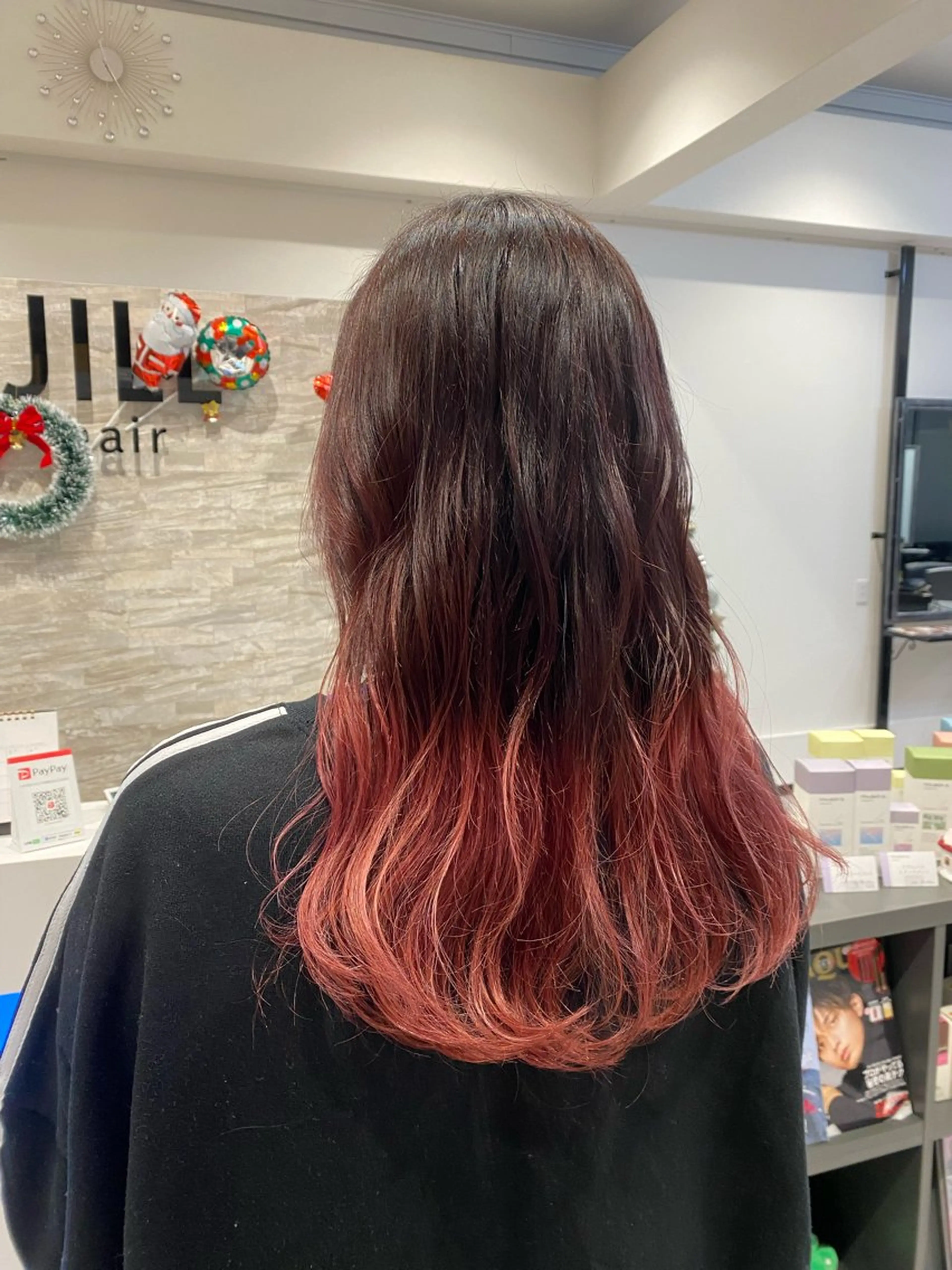 セミロング ヘアカラー JILL    hair所属・maki💖 暖色カラーのヘアスタイル