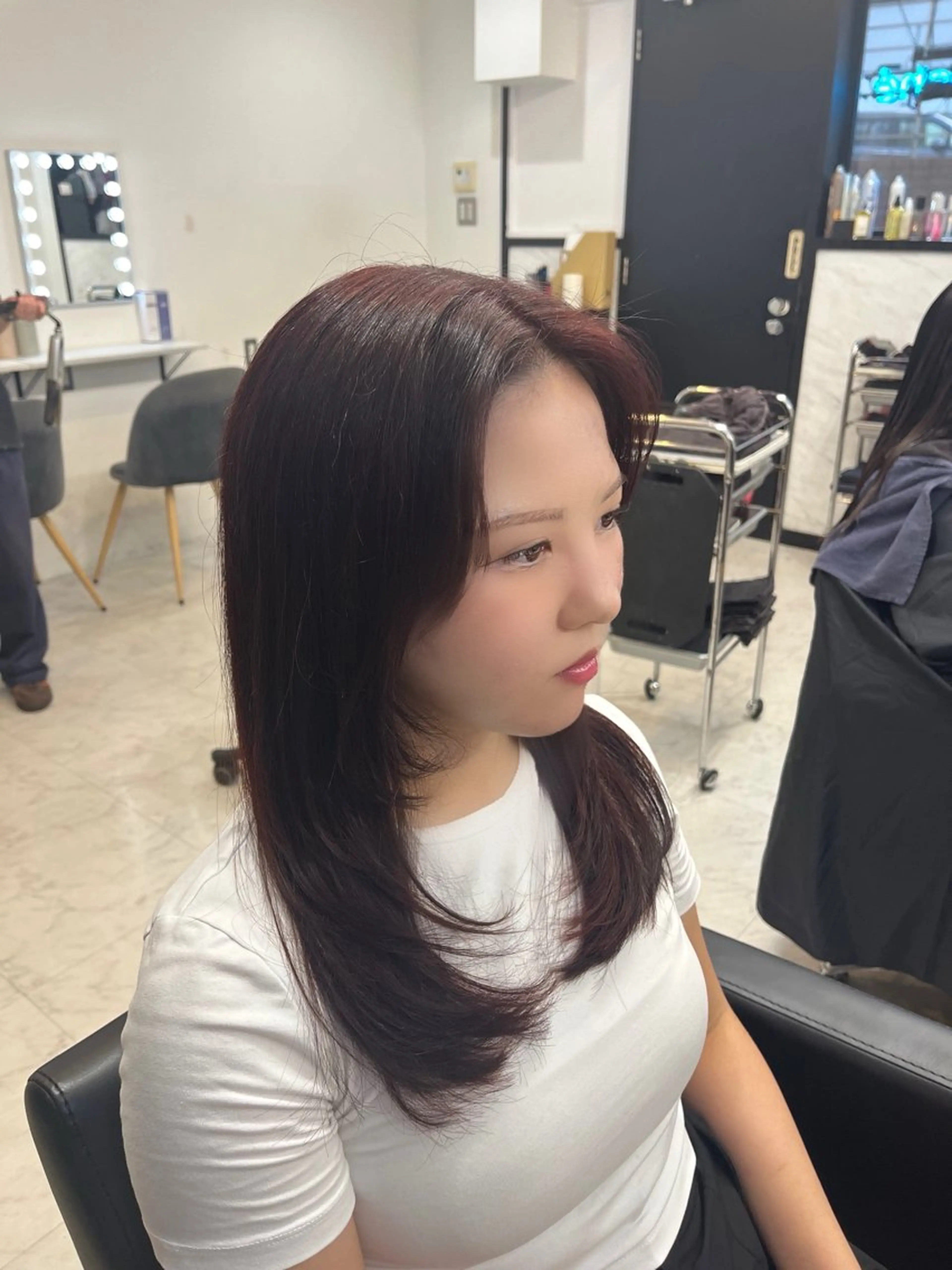 ロング カラー ヘアカラー トリートメント 髪質改善×韓国 レイヤー ひかるのヘアスタイル