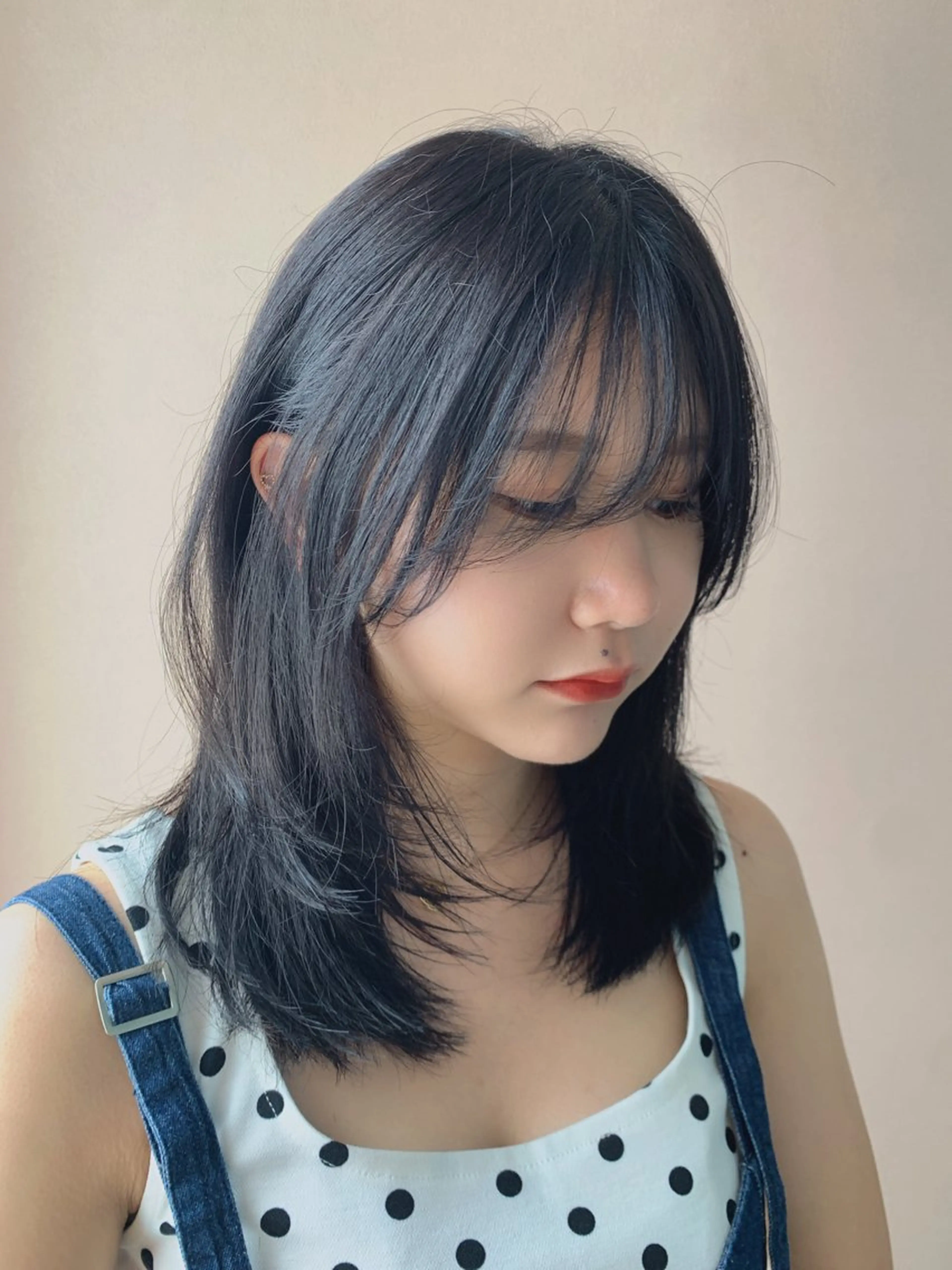 ロング カラー ハッシュカット 韓国風ヘア レイヤーカット カット ヘアカラー トリートメント hub hair レイヤー/透明感のヘアスタイル