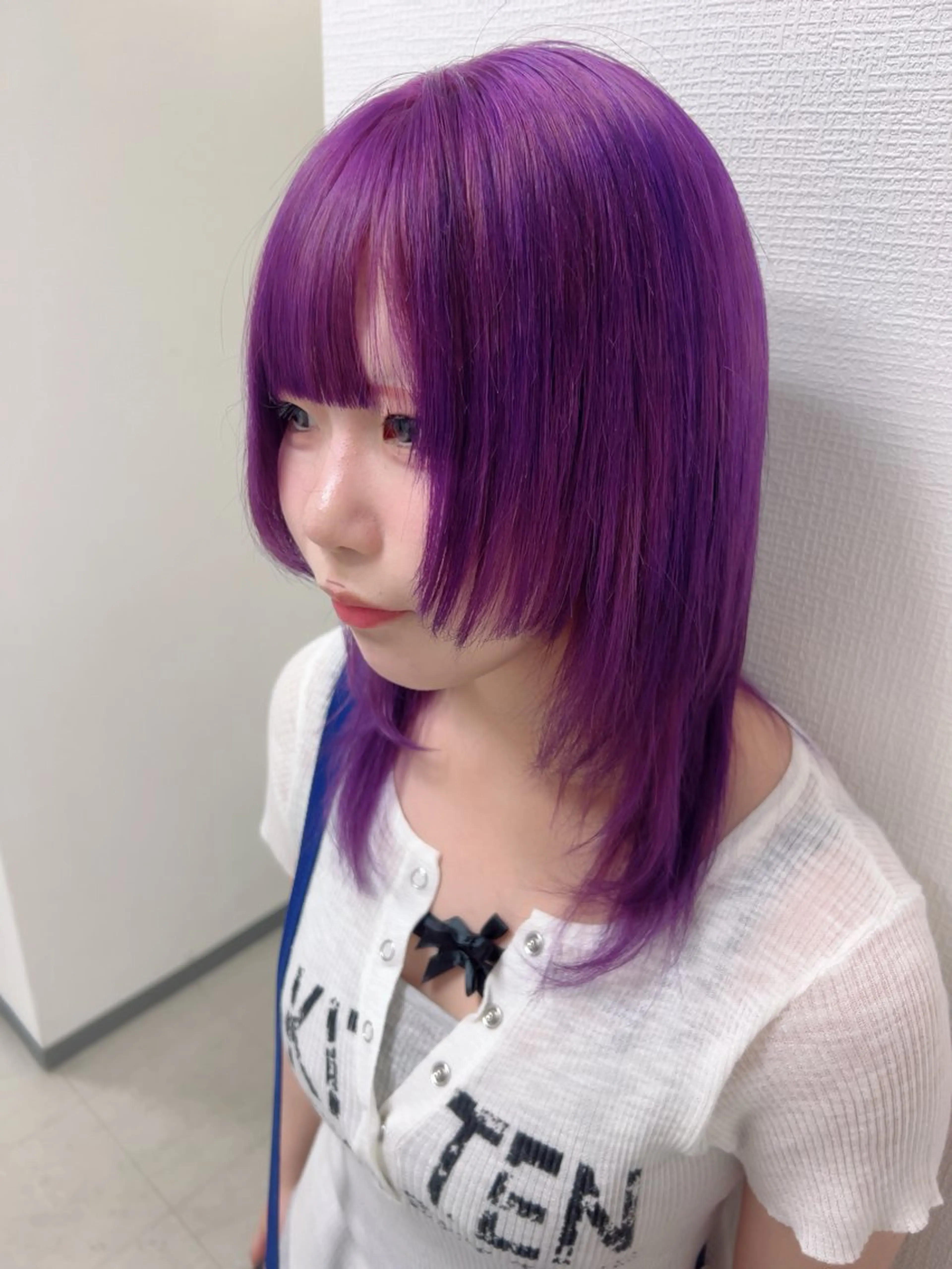 セミロング ヘアカラー 似合わせ艶カラー🪽 ひかる🪽🩶のヘアスタイル