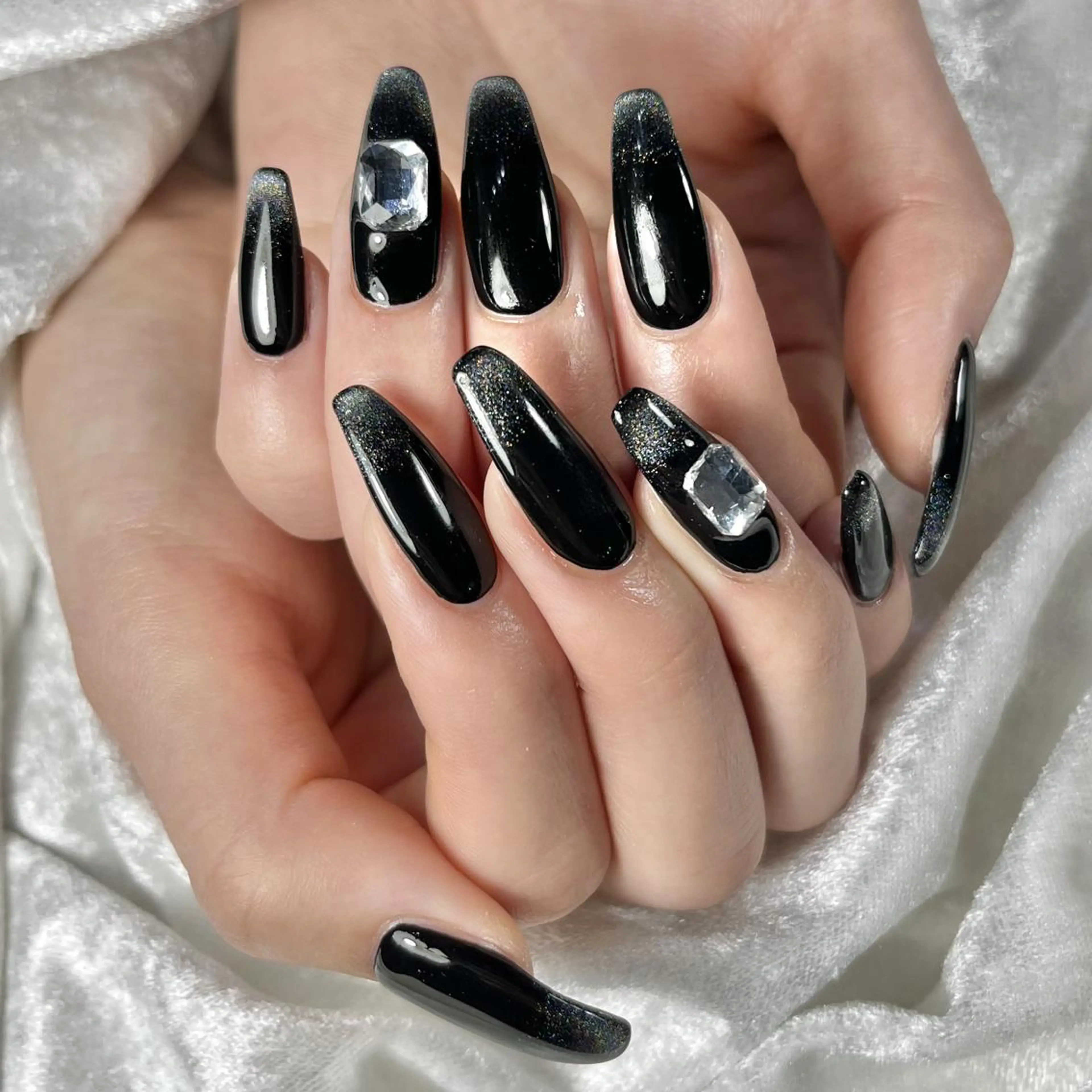 ネイル 長さ出し ゴージャス マグネットネイル Salute本店 森崎友紀恵のネイルデザイン