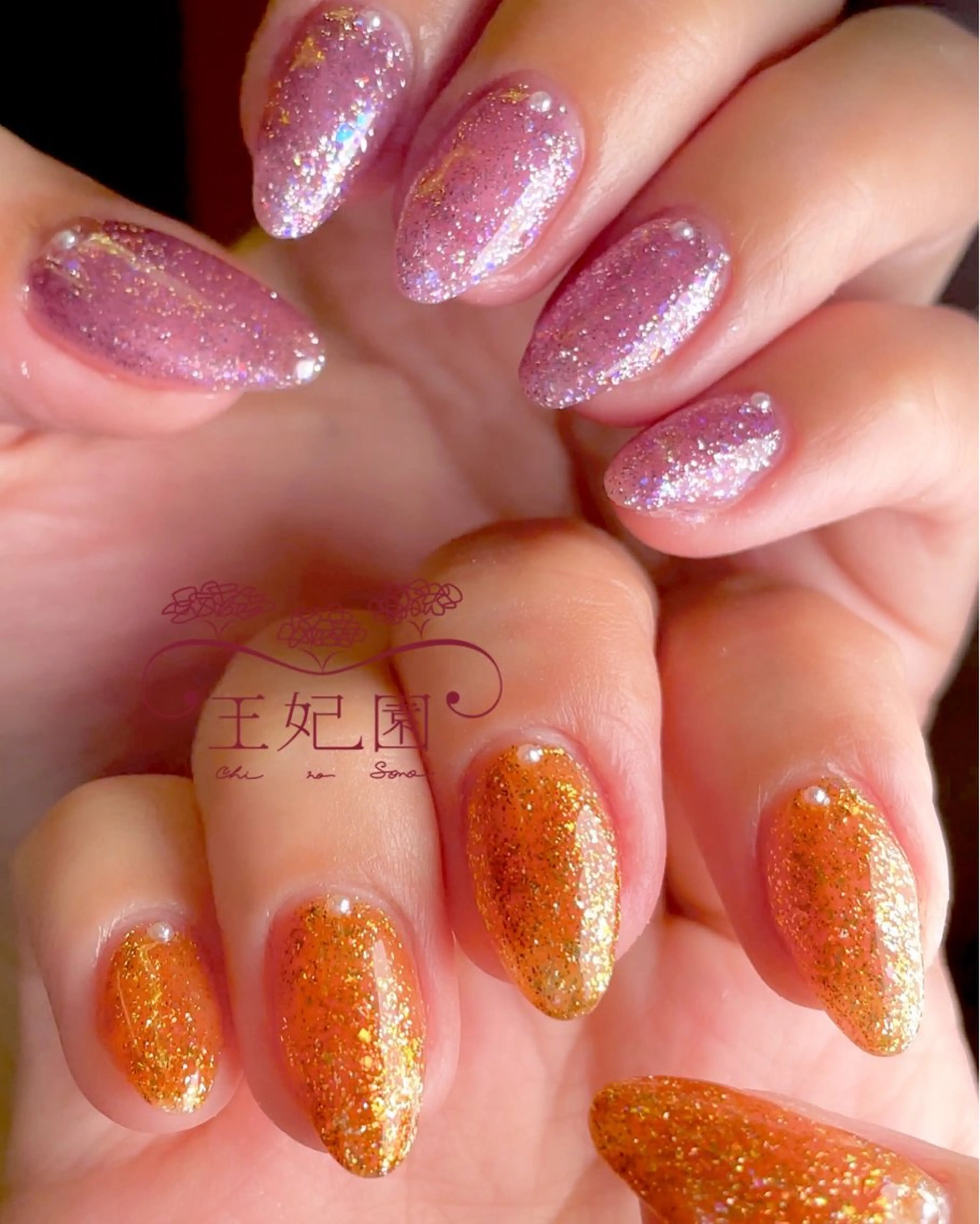 ネイル ジェルネイル ラメ(グリッター) ワンカラーネイル パラジェル ワンホンネイル nail salon王妃の園所属・王妃の園 ohinosonoのネイルデザイン