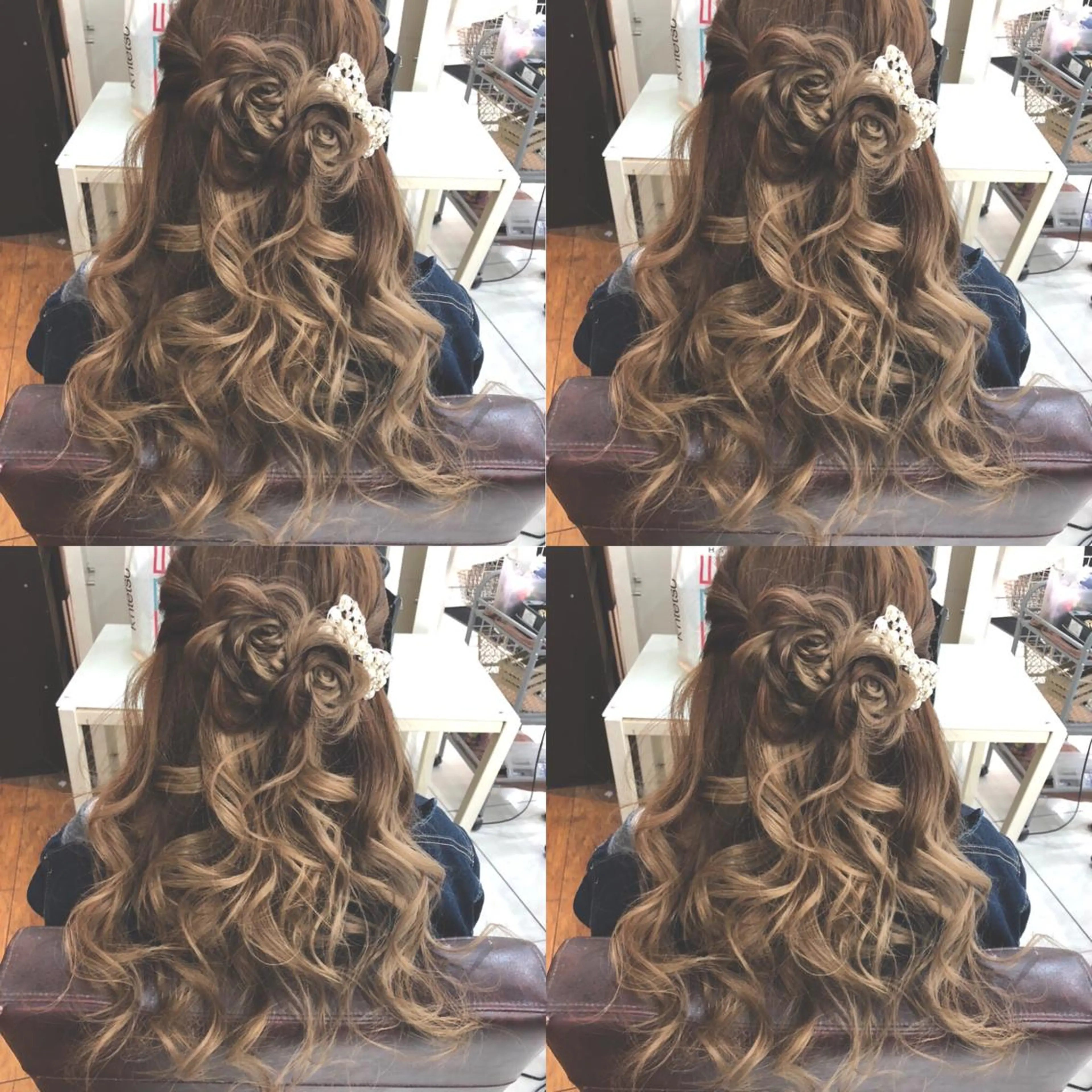 ロング ヘアアレンジ ハーフアップ ヘアセット 🌷MAYU 🌷のヘアスタイル