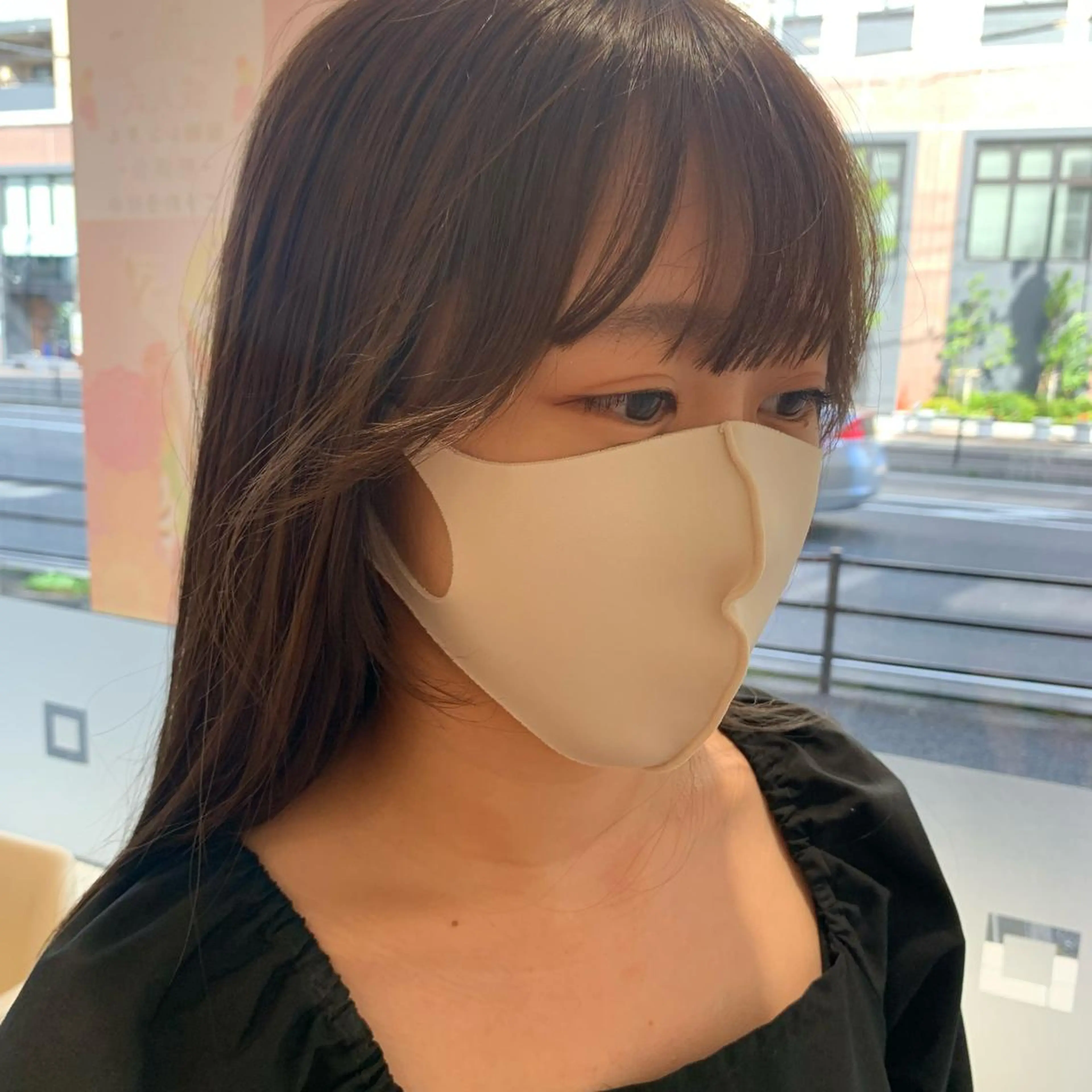 ロング 顔周りカット 似合わせカット 小顔カット カット トリートメント ウスイ ハルカのヘアスタイル