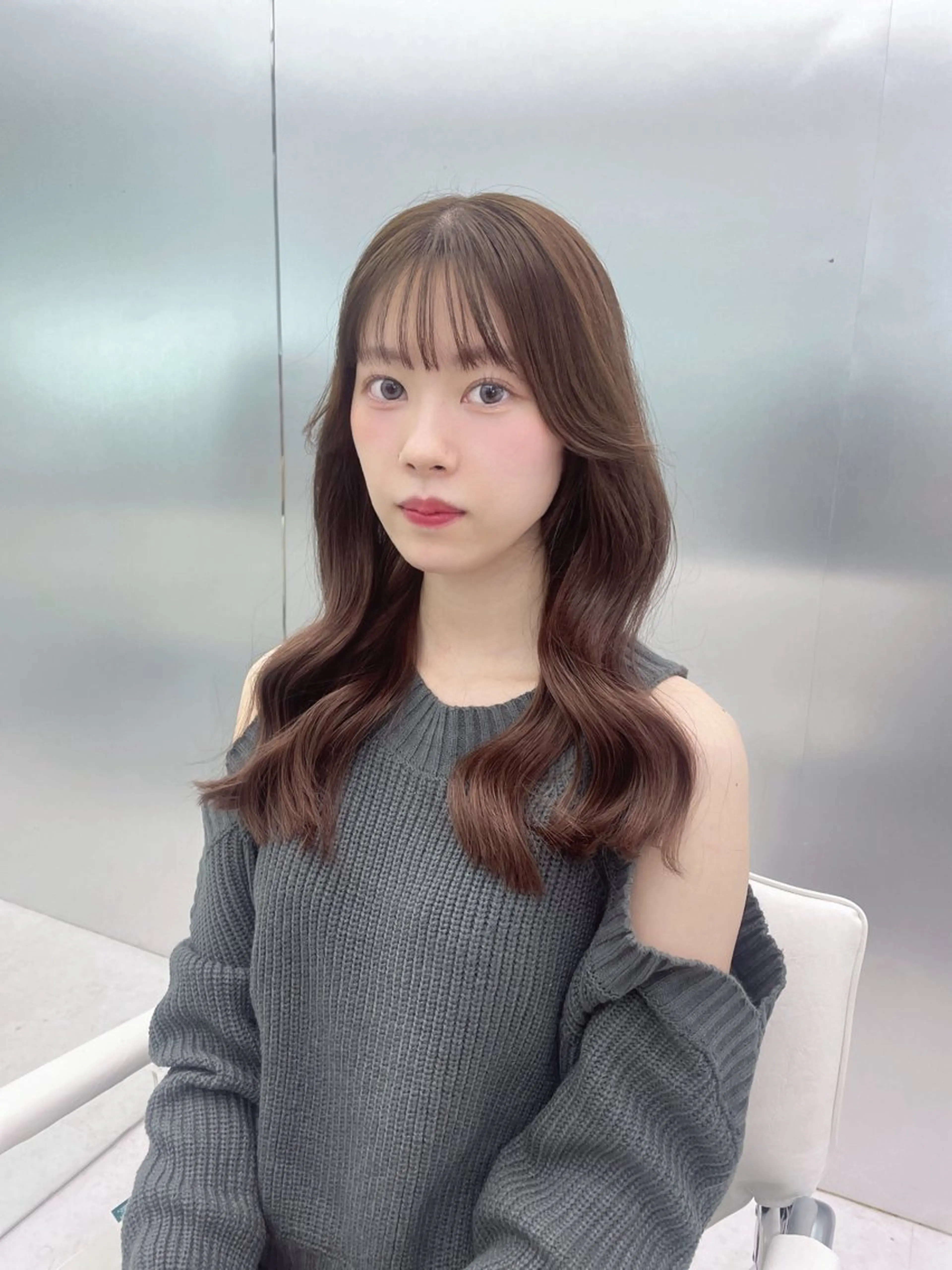 ロング ボブ エクステ レイヤーカット ヘアカラー エクステ 🎀MOENO🎀 韓国ヘア/ エクステのヘアスタイル