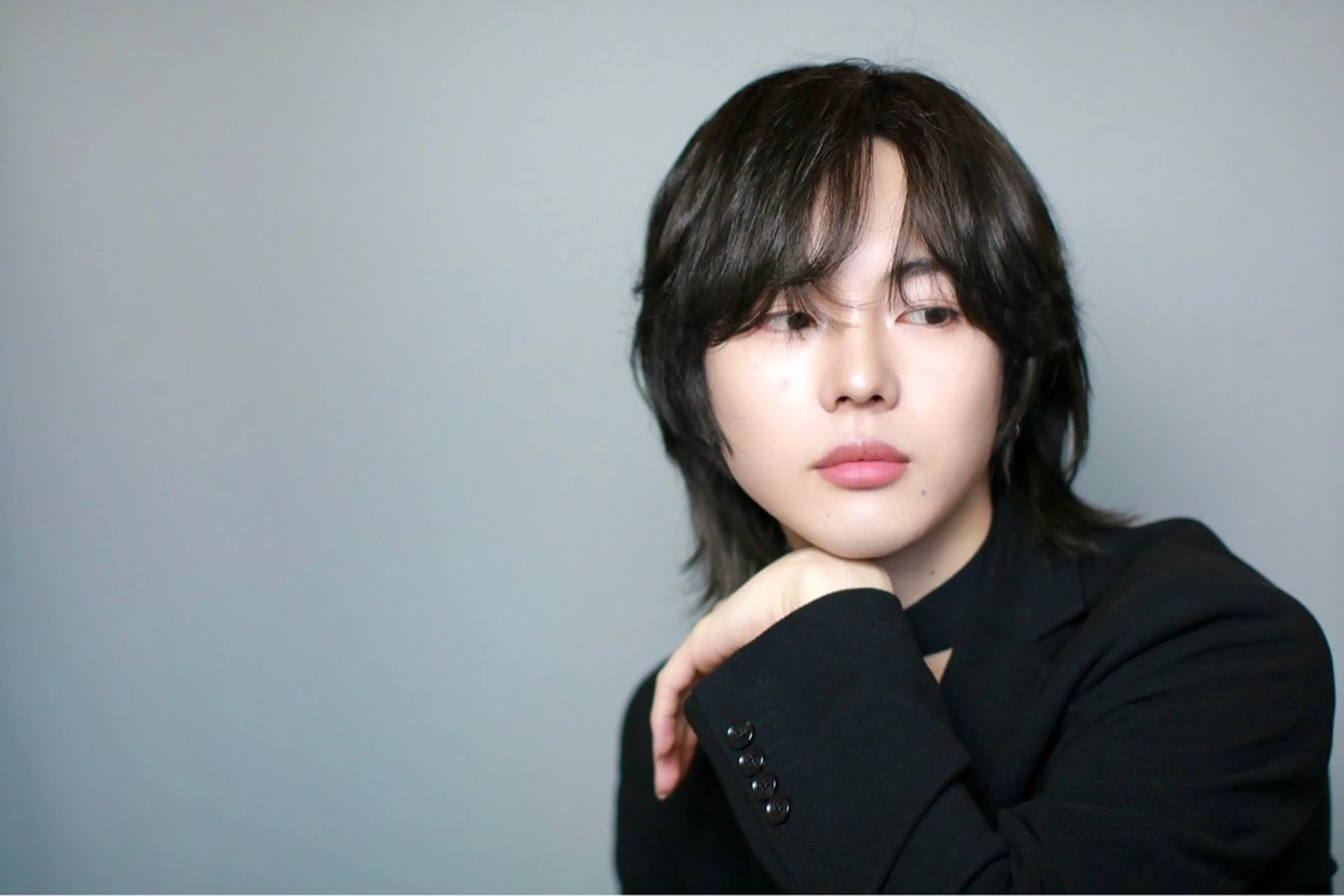 ミディアム ヘアアレンジ メンズ ヘアセット 韓国ヘアADOR HARUKIのヘアスタイル