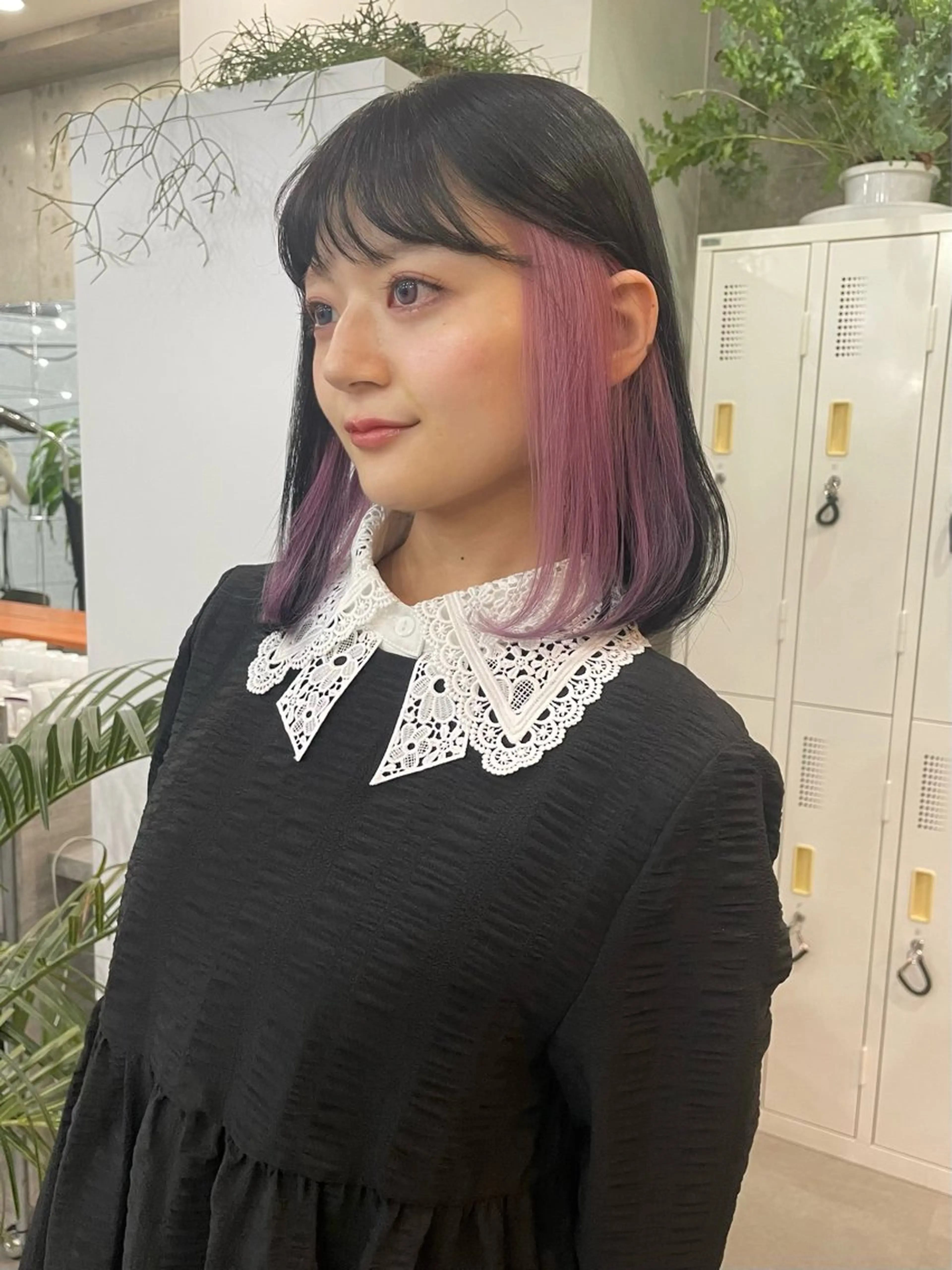 ミディアム カット ヘアカラー トリートメント 横山 奈央のヘアスタイル