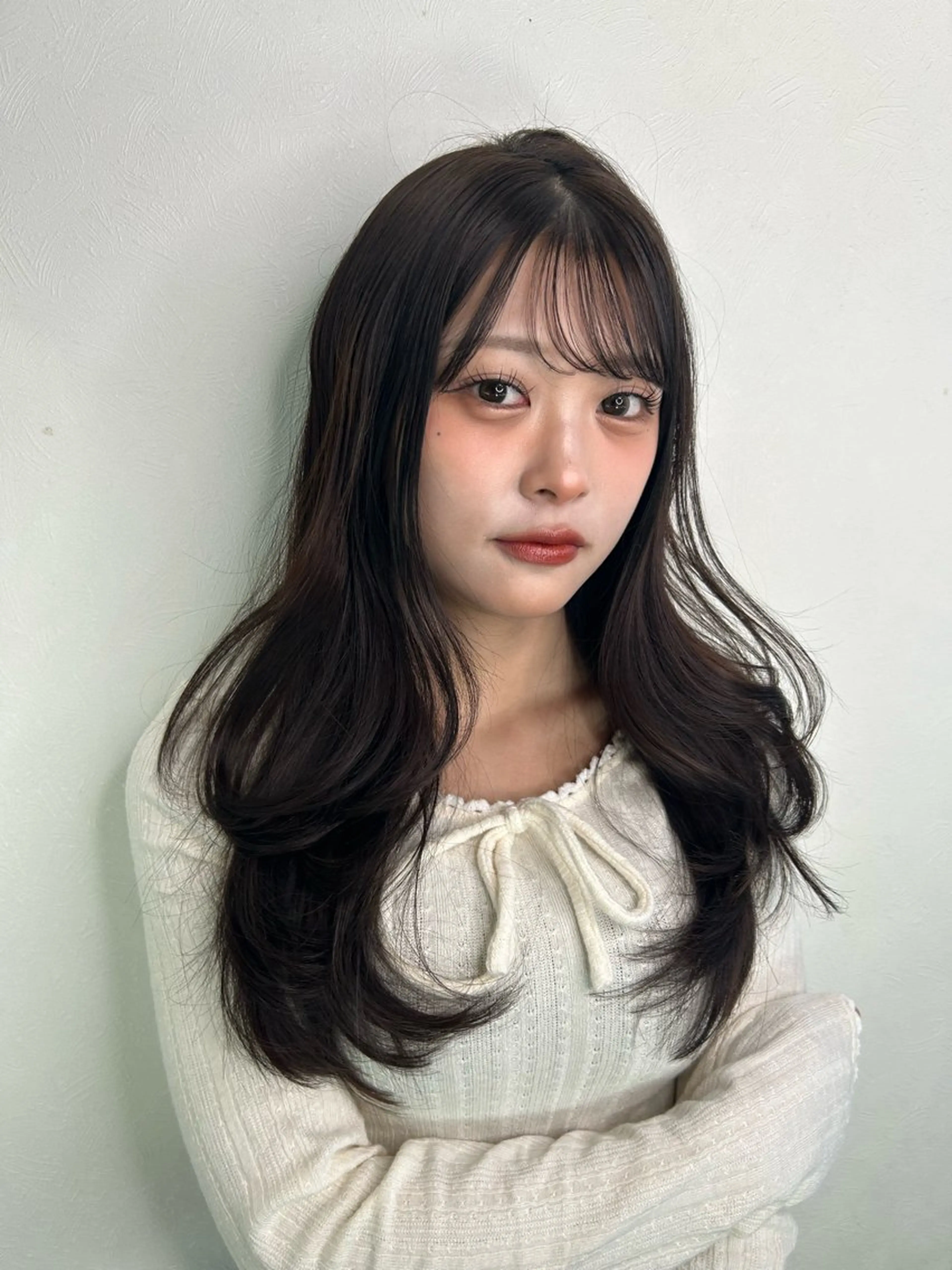 ロング ヘアカラー トリートメント 剣持友希/高崎 ifh iizukaのヘアスタイル