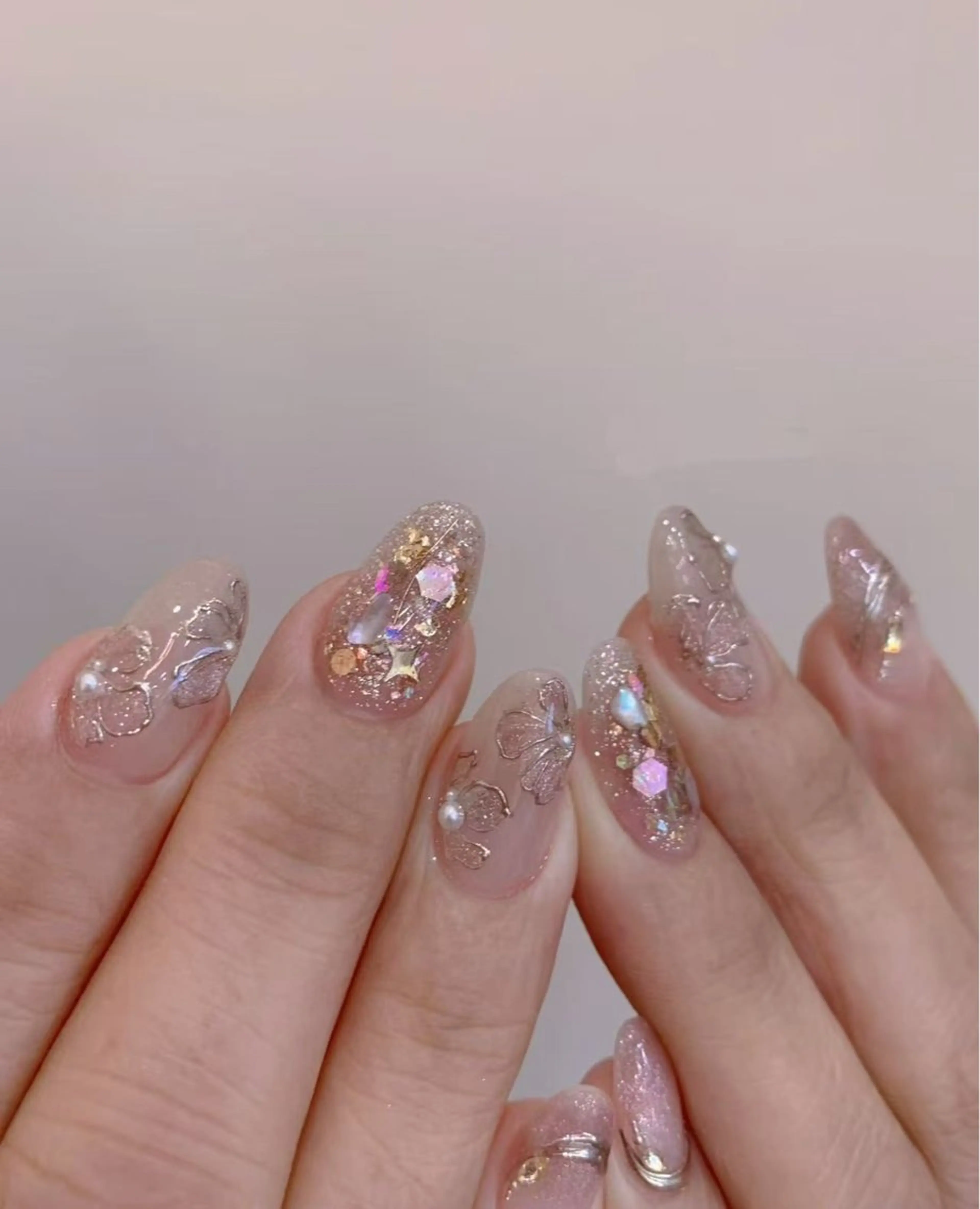 ネイル オーロラネイル フラワーネイル フットネイル フレンチネイル ジェルネイル ハンドネイル 相沢 さやかのネイルデザイン