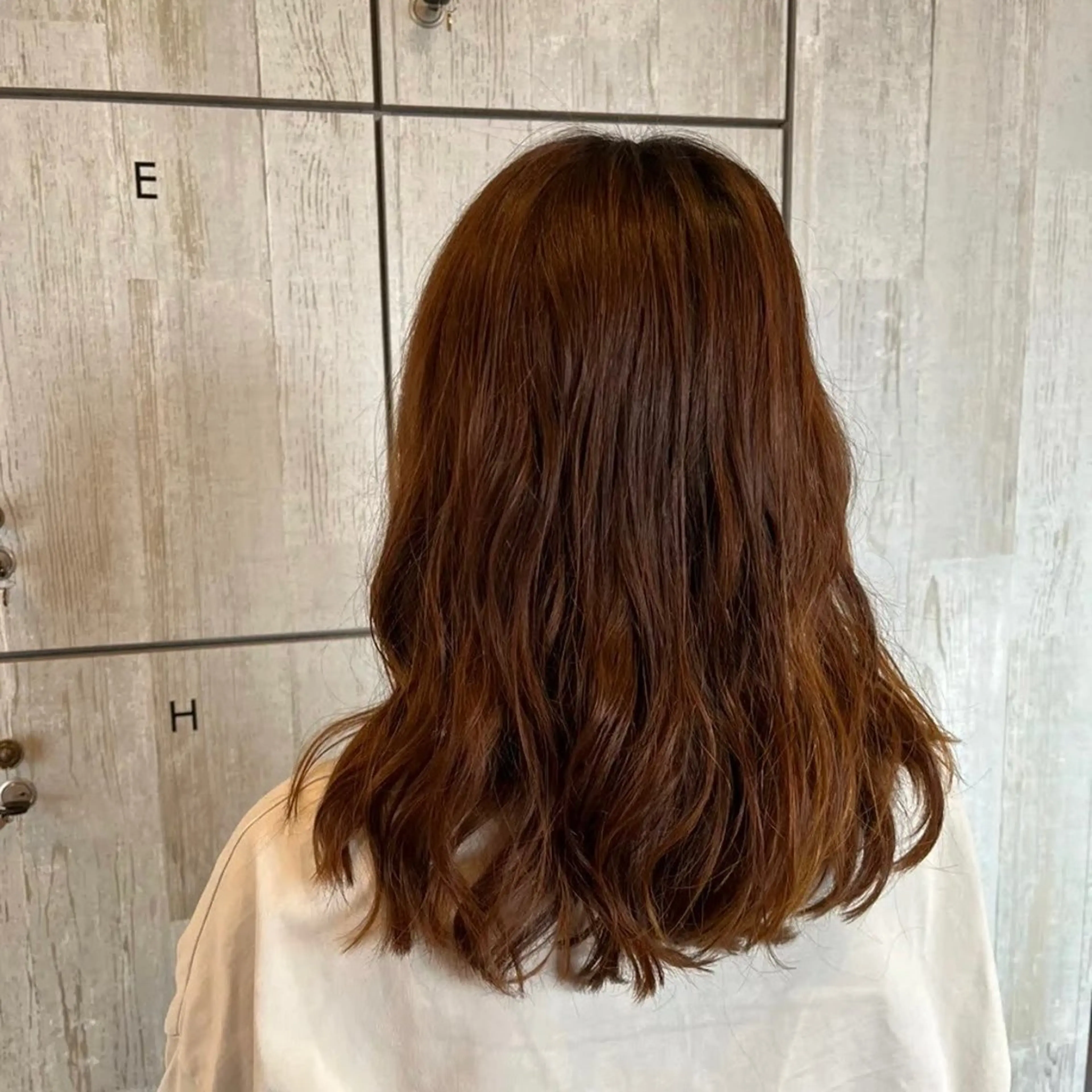 ミディアム カラー カット ヘアカラー フルールドソレイユ所属・♡ナナコ♡ レイヤー/艶髪のヘアスタイル