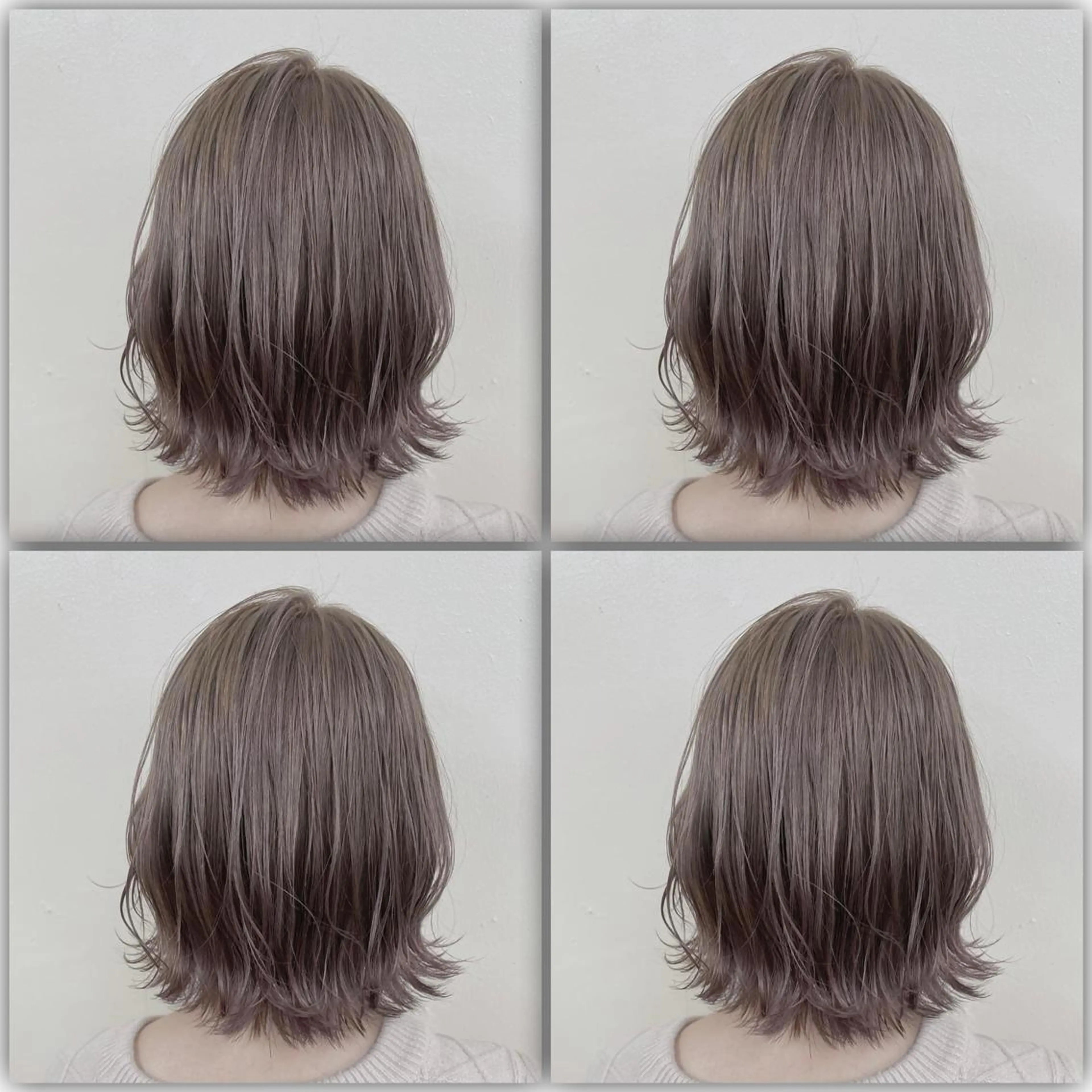 ミディアム カラー ヘアアレンジ ケアブリーチ 韓国レイヤーKYONのヘアスタイル