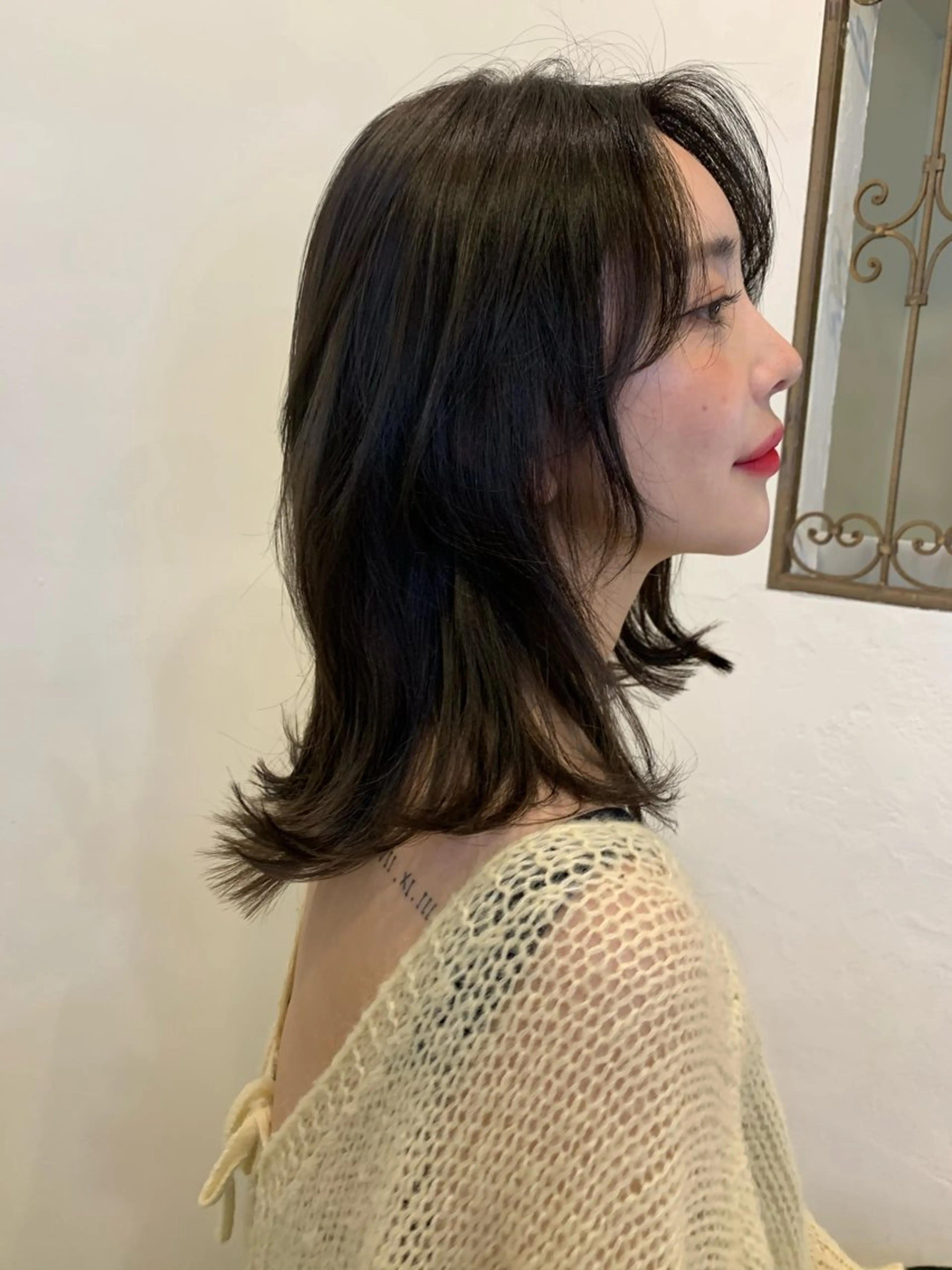 ミディアム カラー カット ヘアカラー トリートメント YEAU　PLUS所属・極上の艶髪 RINAのヘアスタイル