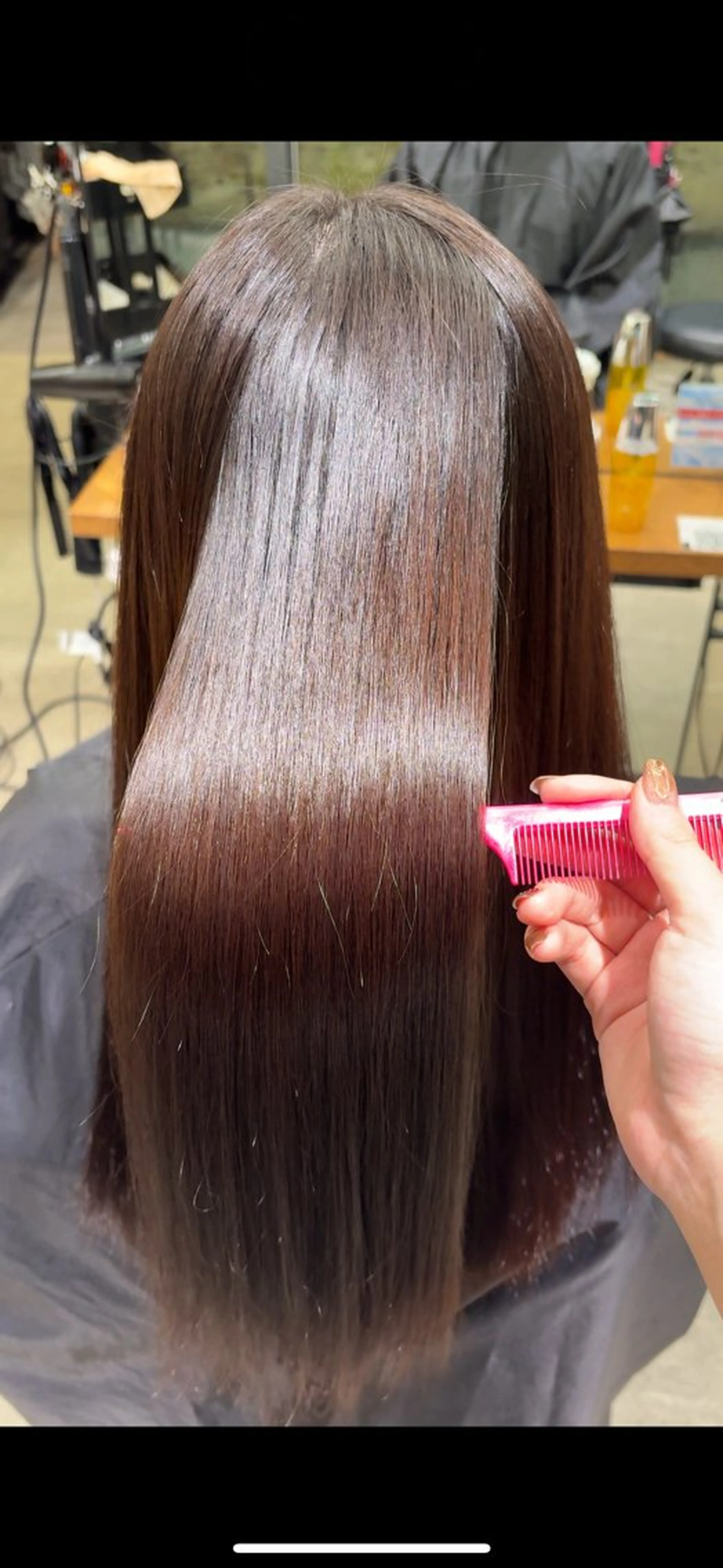 セミロング パーマ 縮毛矯正 VIEW YOKOHAMA所属・透明感カラー ／kana‎🤍のヘアスタイル