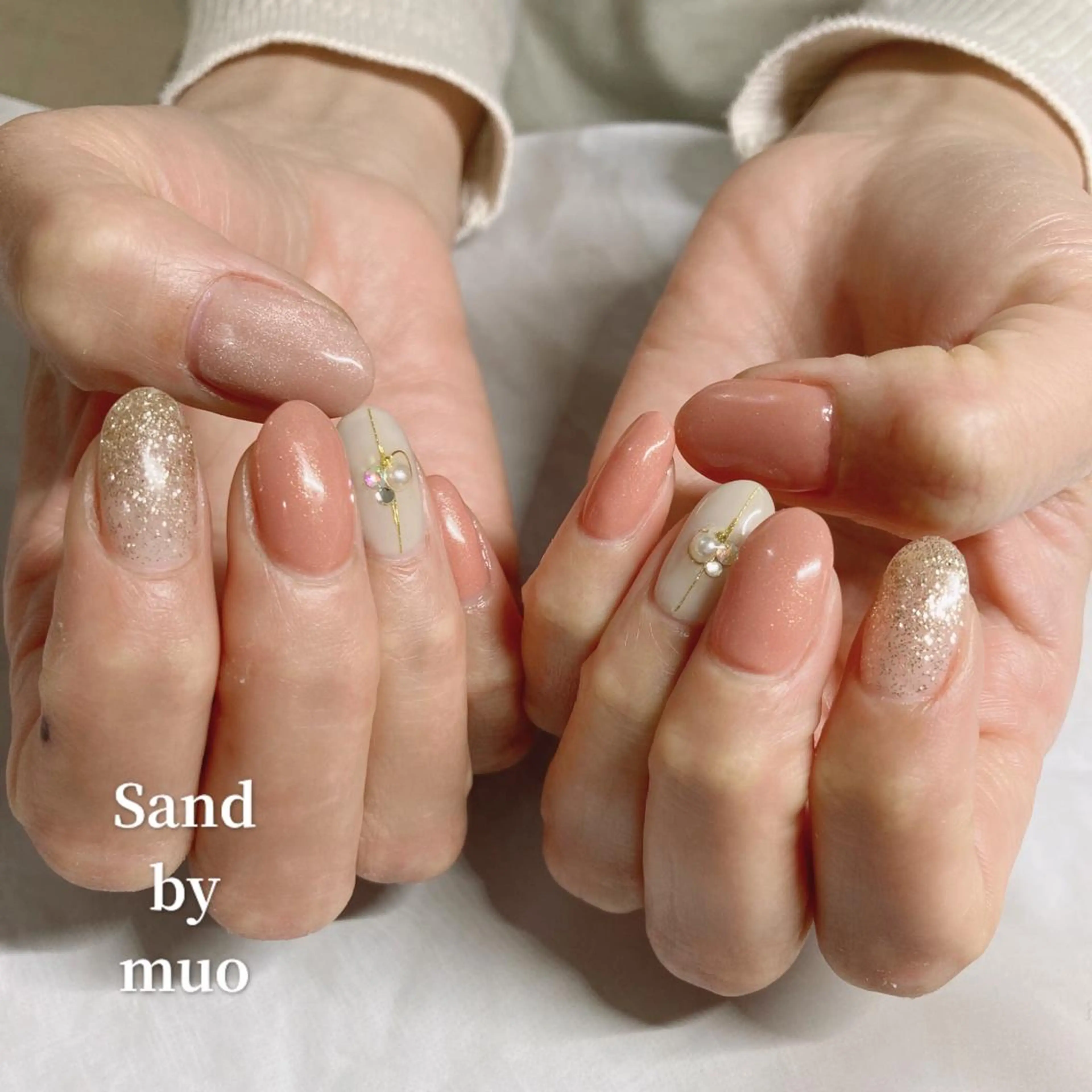 ネイル オフィスネイル Sand by muoのネイルデザイン