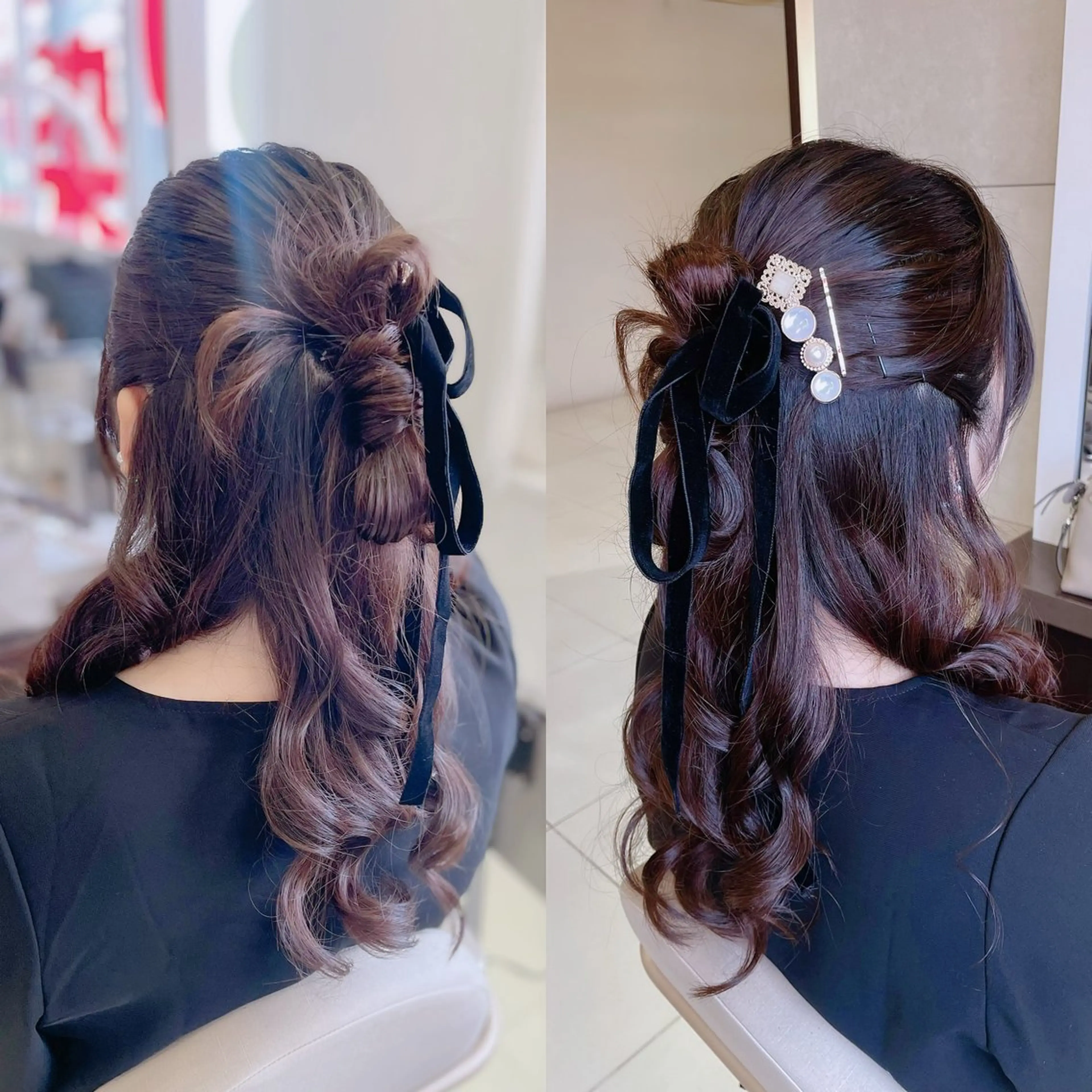 ヘアアレンジ ハーフアップ pepper所属・pepper 小山真依のマツエク・マツパデザイン