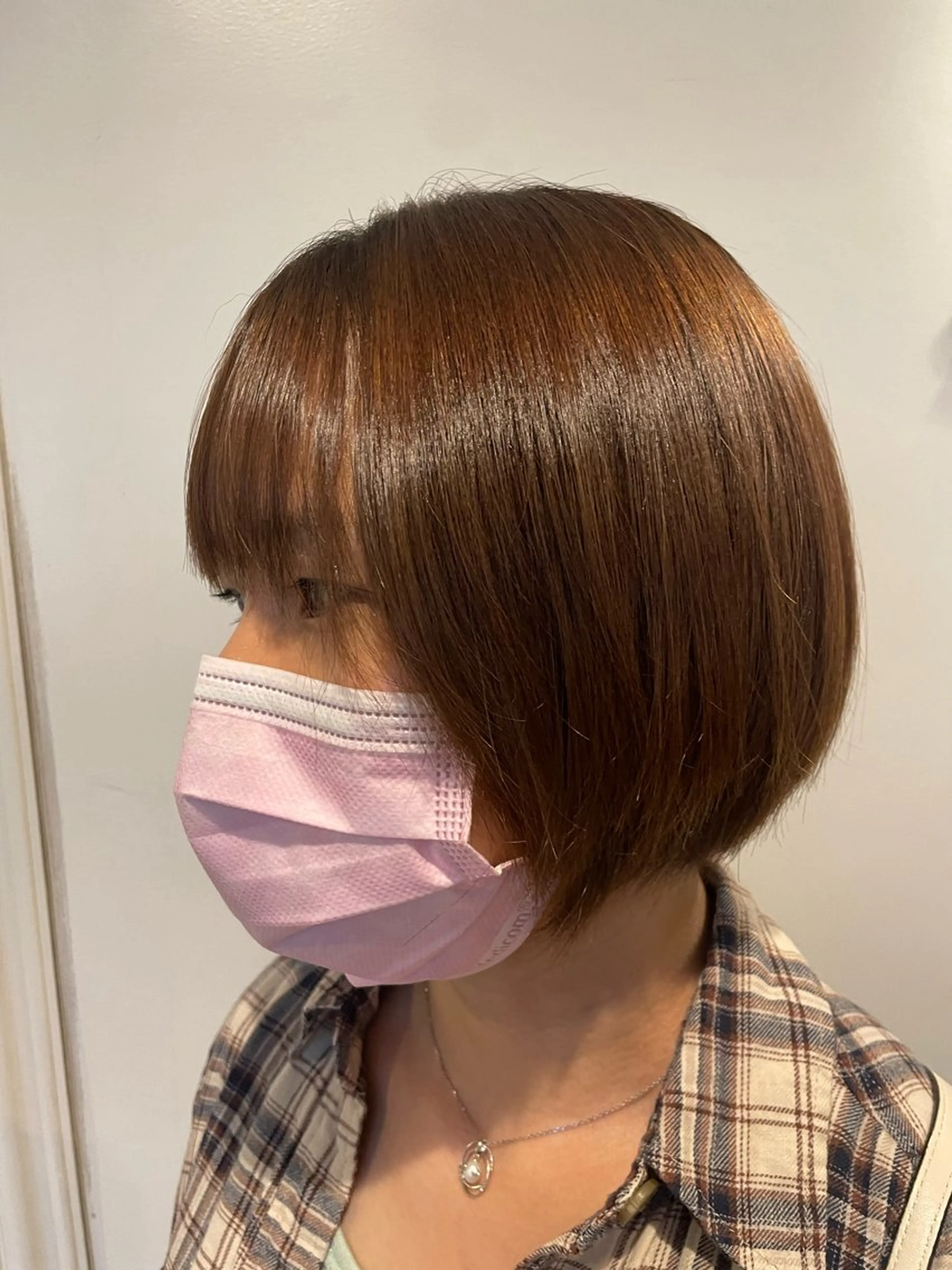 ショート ヘアカラー トリートメント 長岡 香澄のヘアスタイル