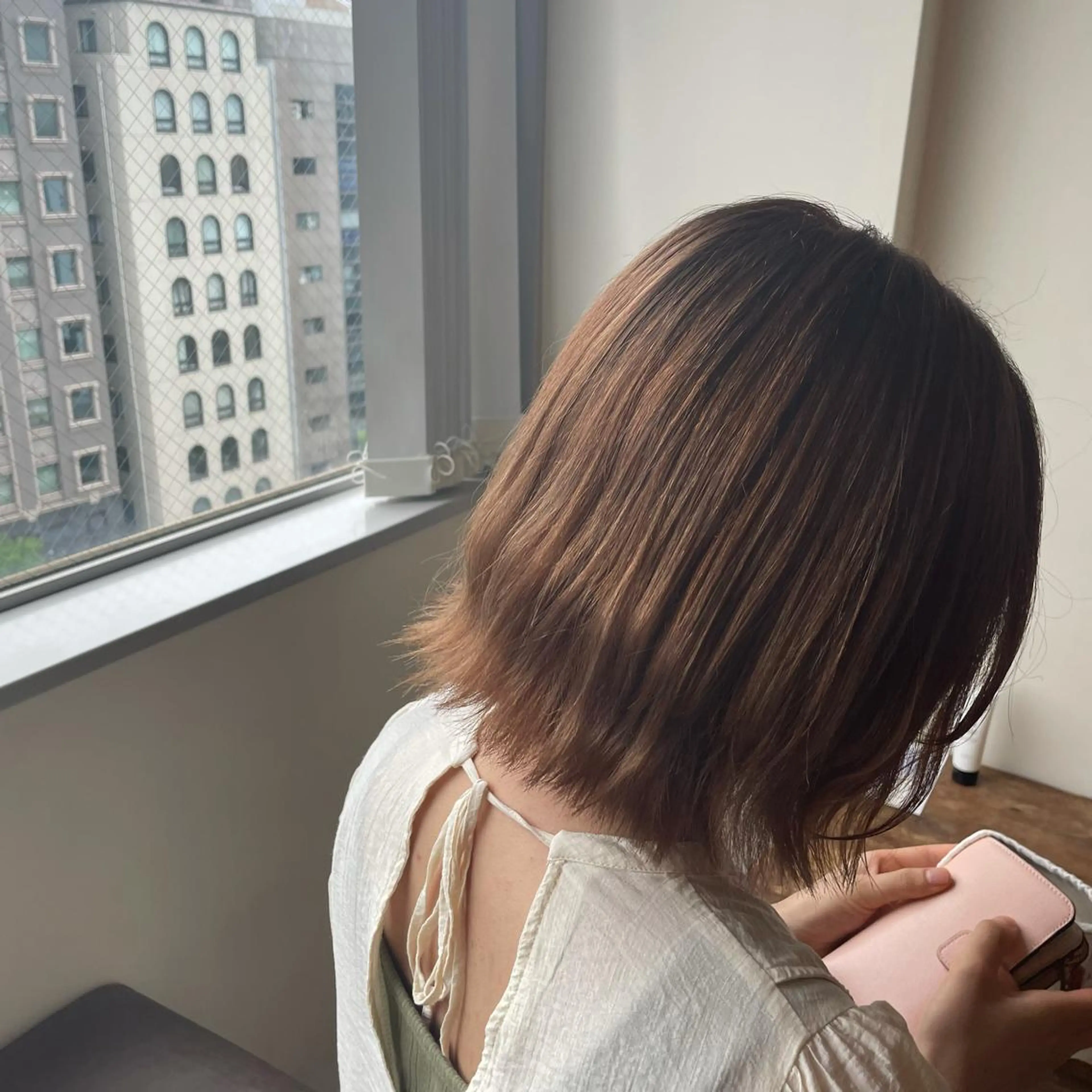 ショート カラー ベージュカラー カット ヘアカラー ボブウルフ／ボブ Satsuki【名駅のヘアスタイル