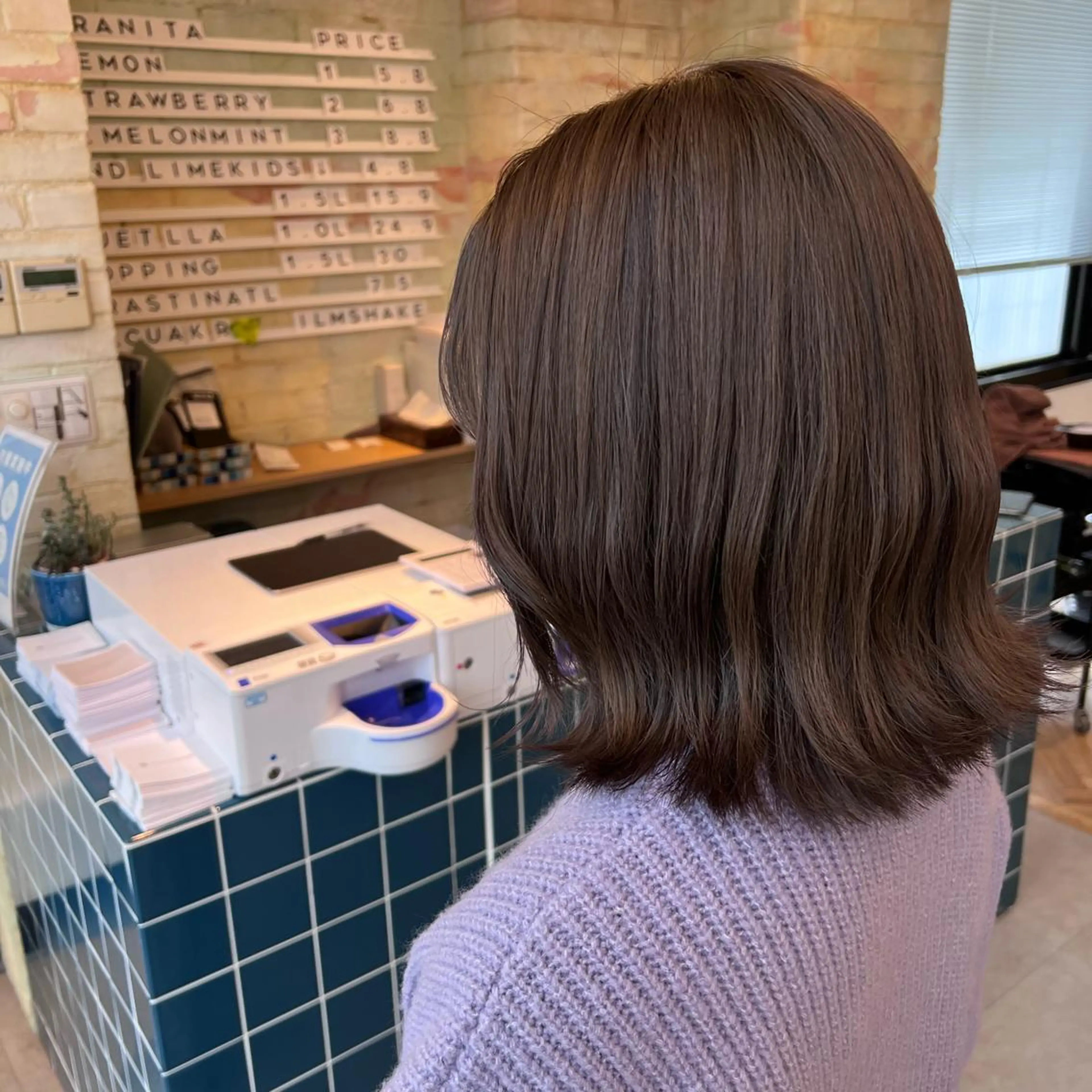 ミディアム カラー カット ヘアカラー YUNA ユウナのヘアスタイル