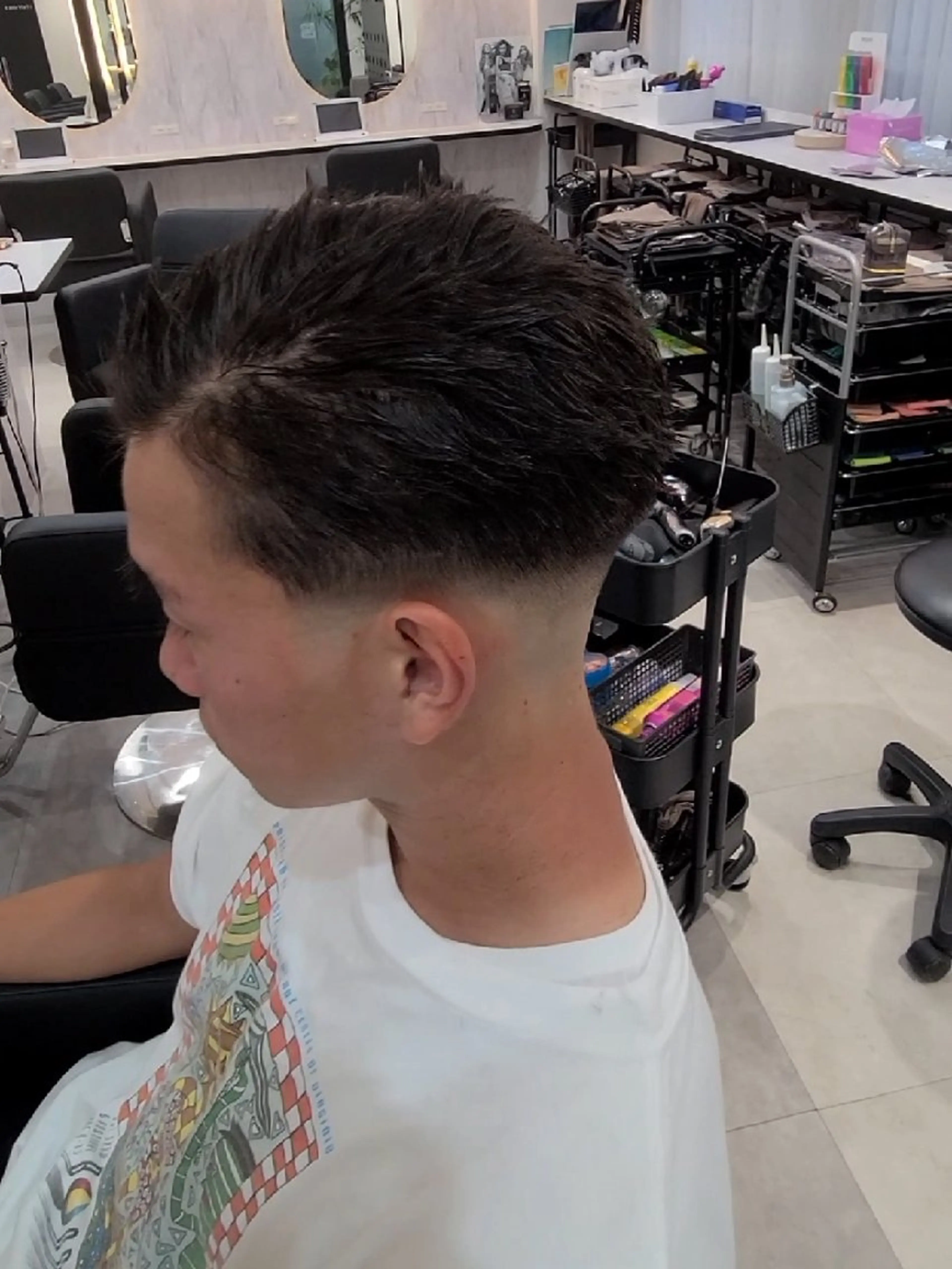 メンズ ショート メンズパーマ カット パーマ ヘアセット Lapis 名古屋駅前店所属・LEN名古屋/パーマ メンズ特化美容師のヘアスタイル