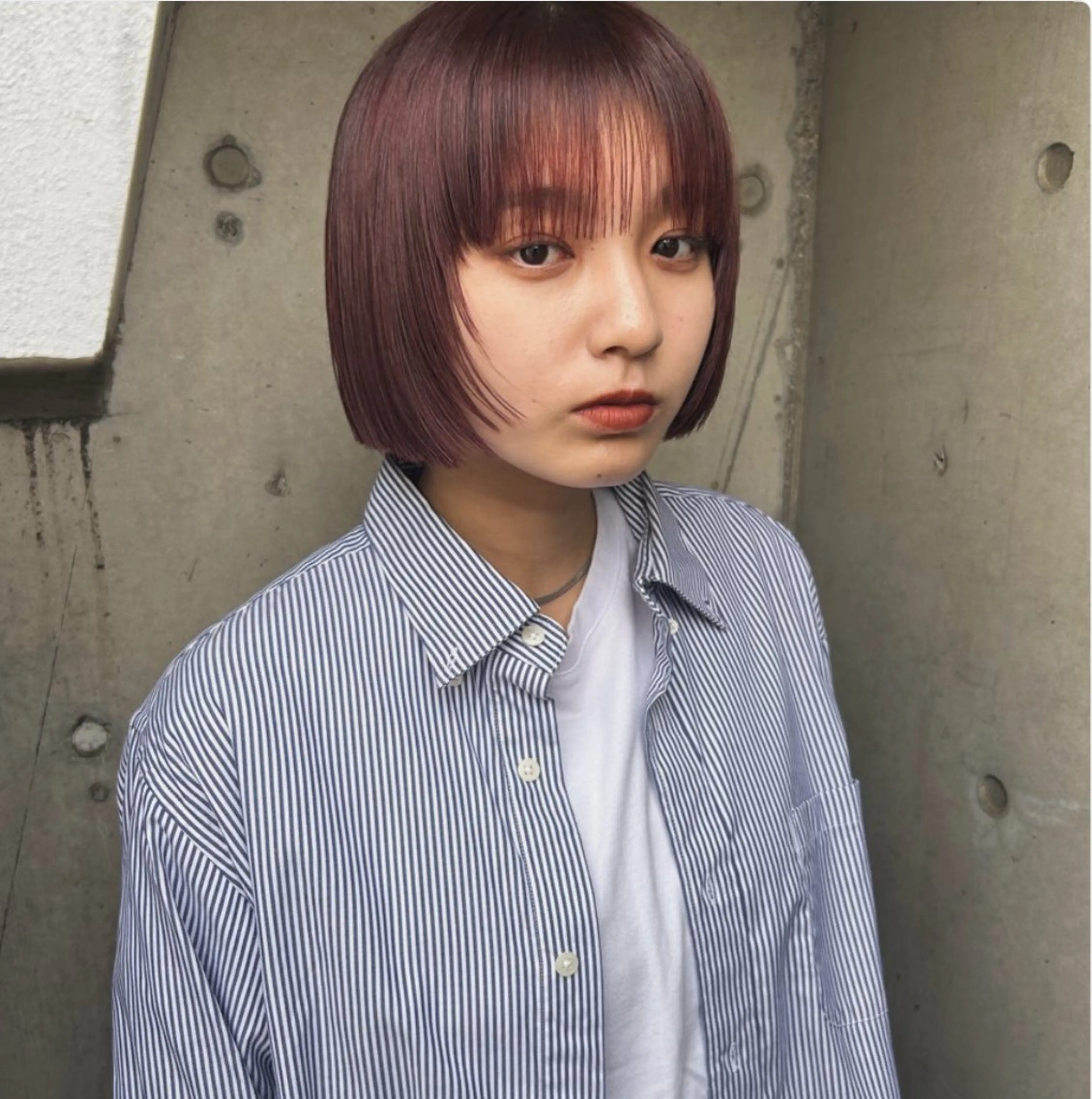 ショート カラー ボルドーカラー ボブ カット ヘアカラー ﾘｭｳﾄ/ボブ/ レイヤー/ブリーチのヘアスタイル