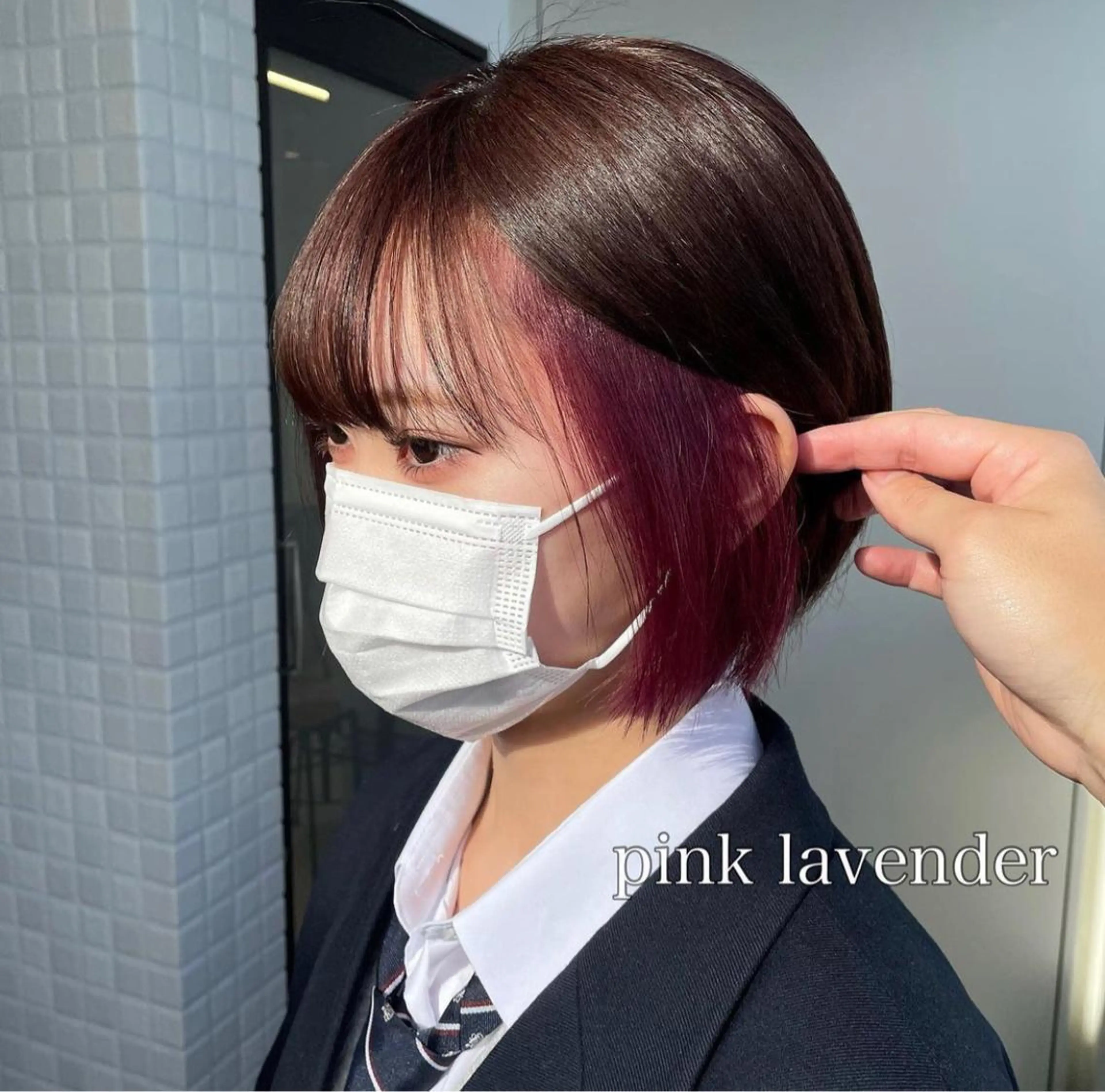 ショート カラー ヘアカラー トリートメント ハイトーンイヤリング カラー清水隆央のヘアスタイル