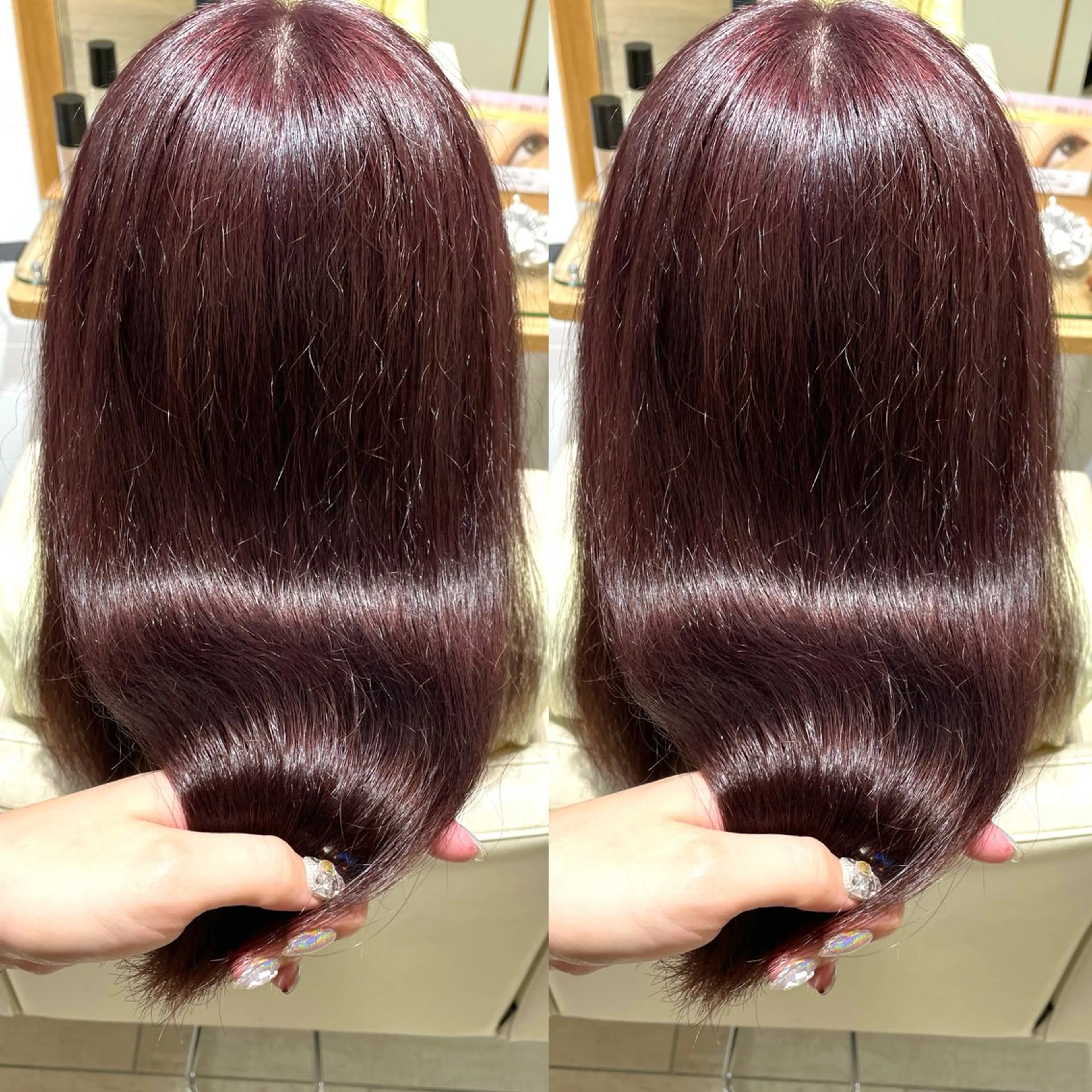 セミロング カラー ヘアカラー トリートメント スズキ マリのヘアスタイル